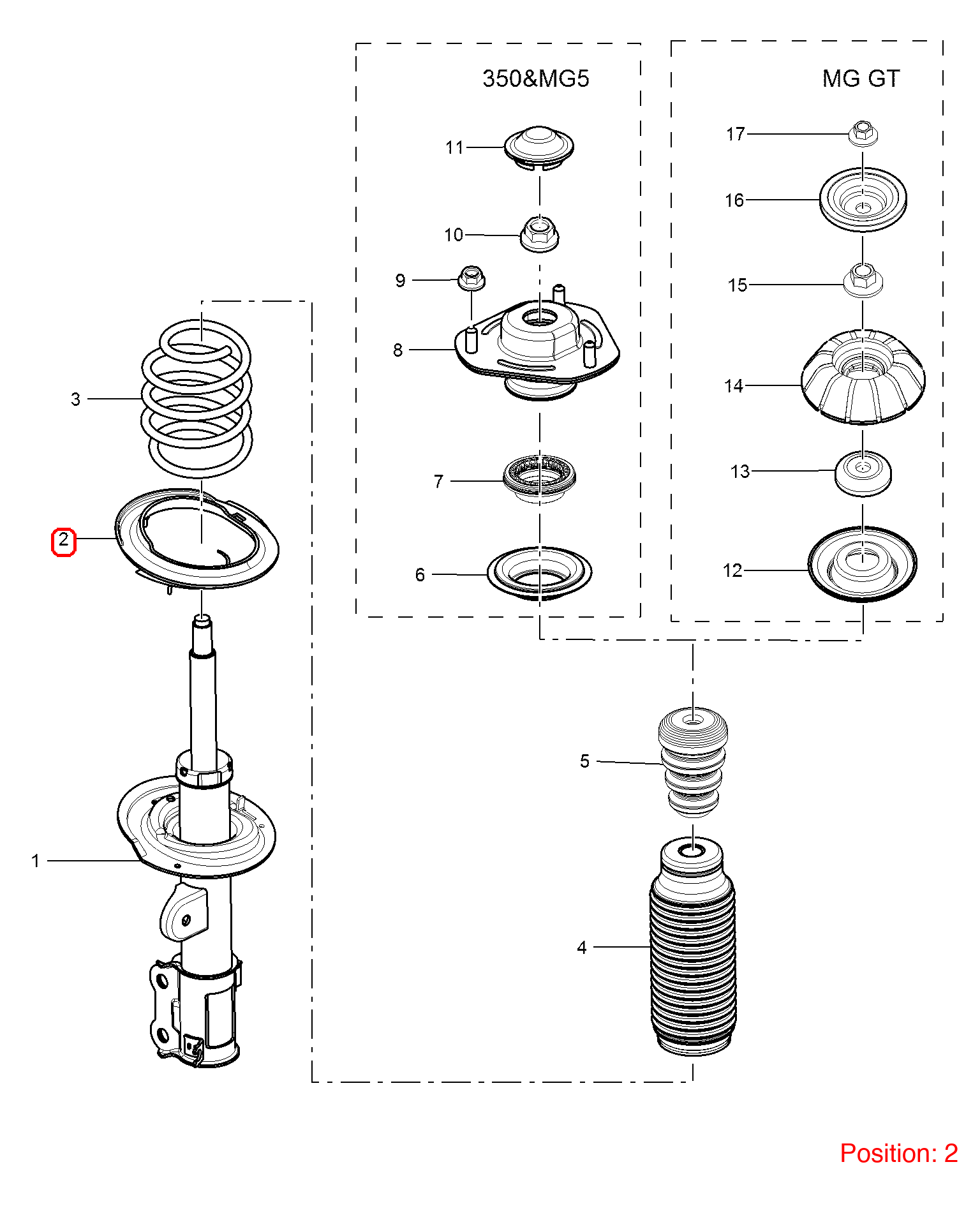 MG Shock absorber spring pad OEM 50016045 FOR MG350 MG5 50016045-MG_OEM