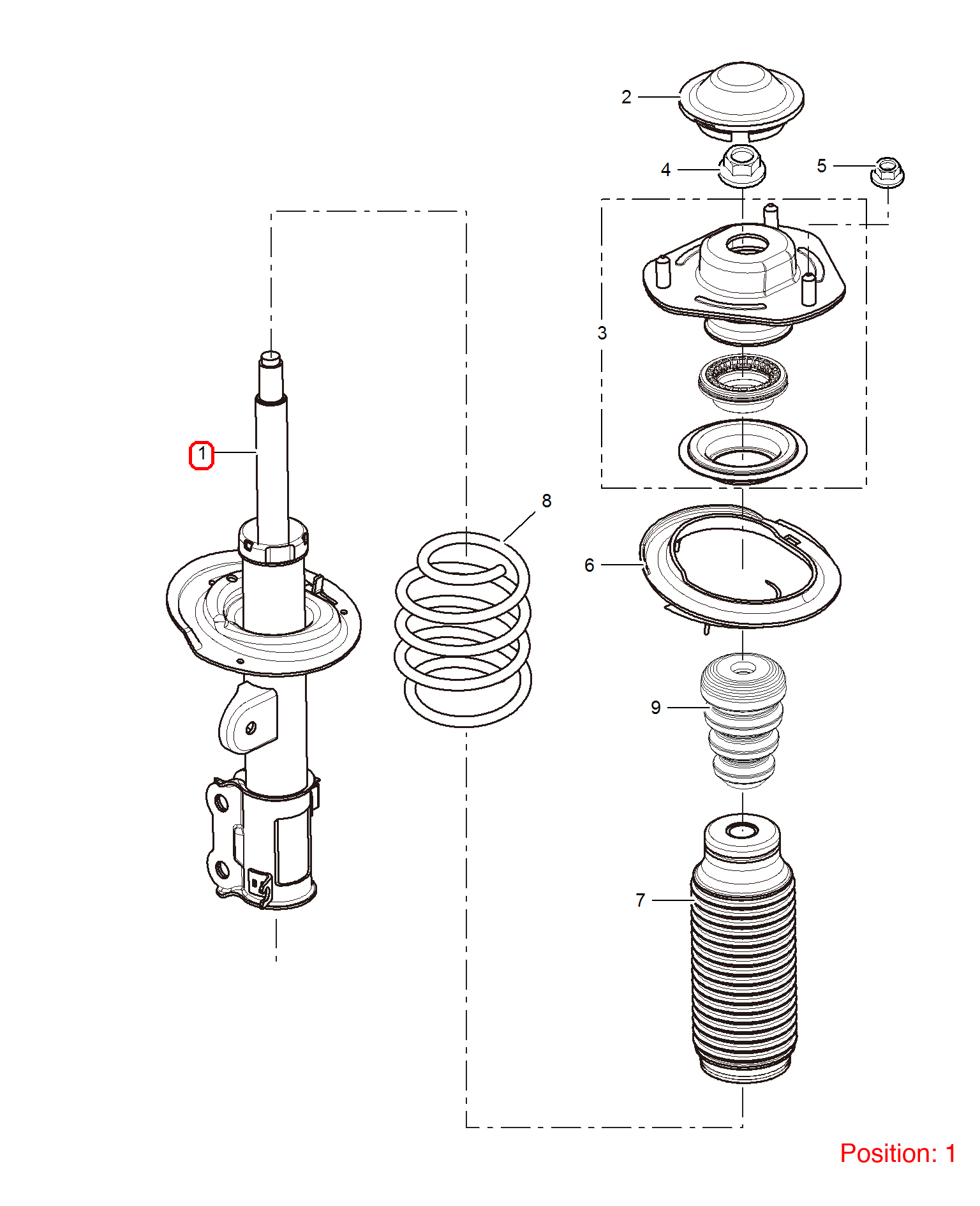 MG Shock absorber OEM 50016055 FOR MG350 50016055-MG_OEM