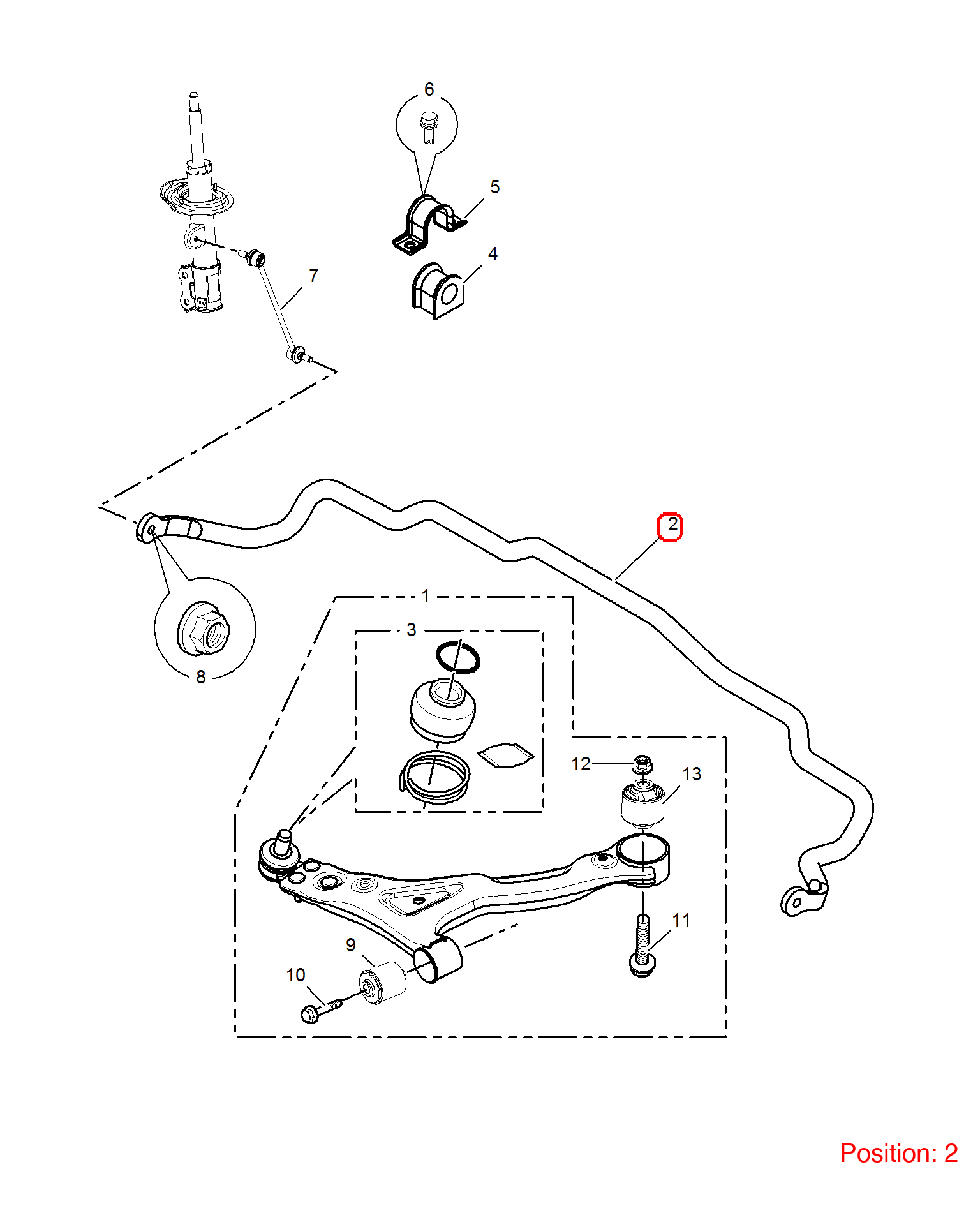 MG Stabilizer OEM 50016110 FOR MG350 MG5 50016110-MG_OEM