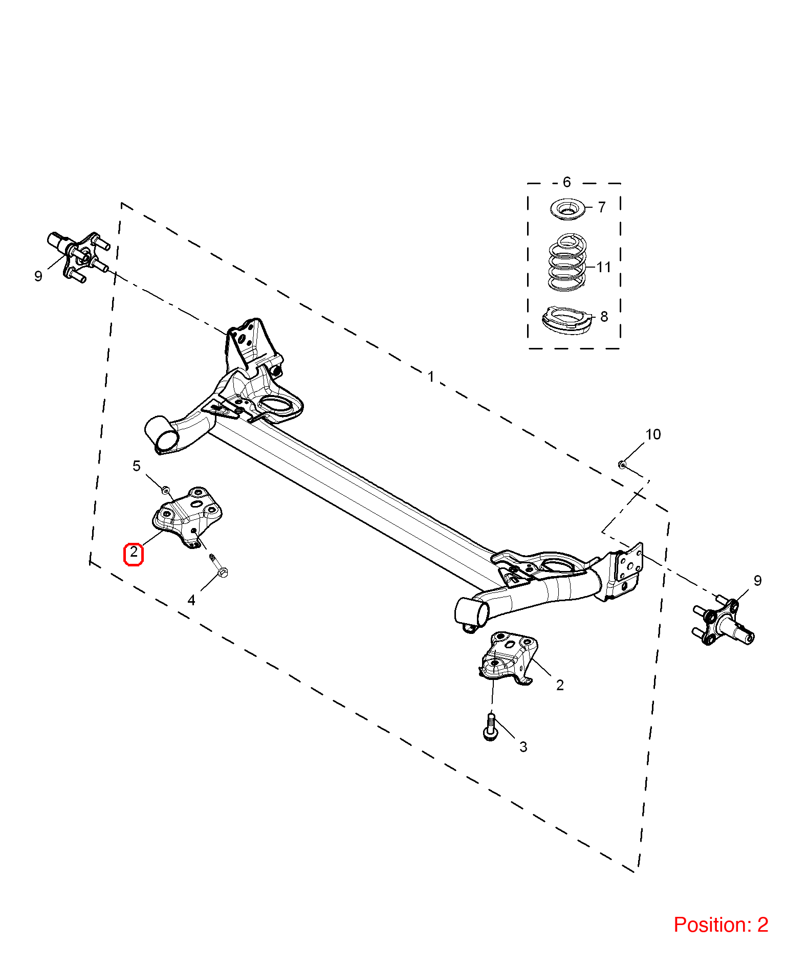 MG Rear axle bracket OEM 50016233 FOR MG350 MG5 50016233-MG_OEM