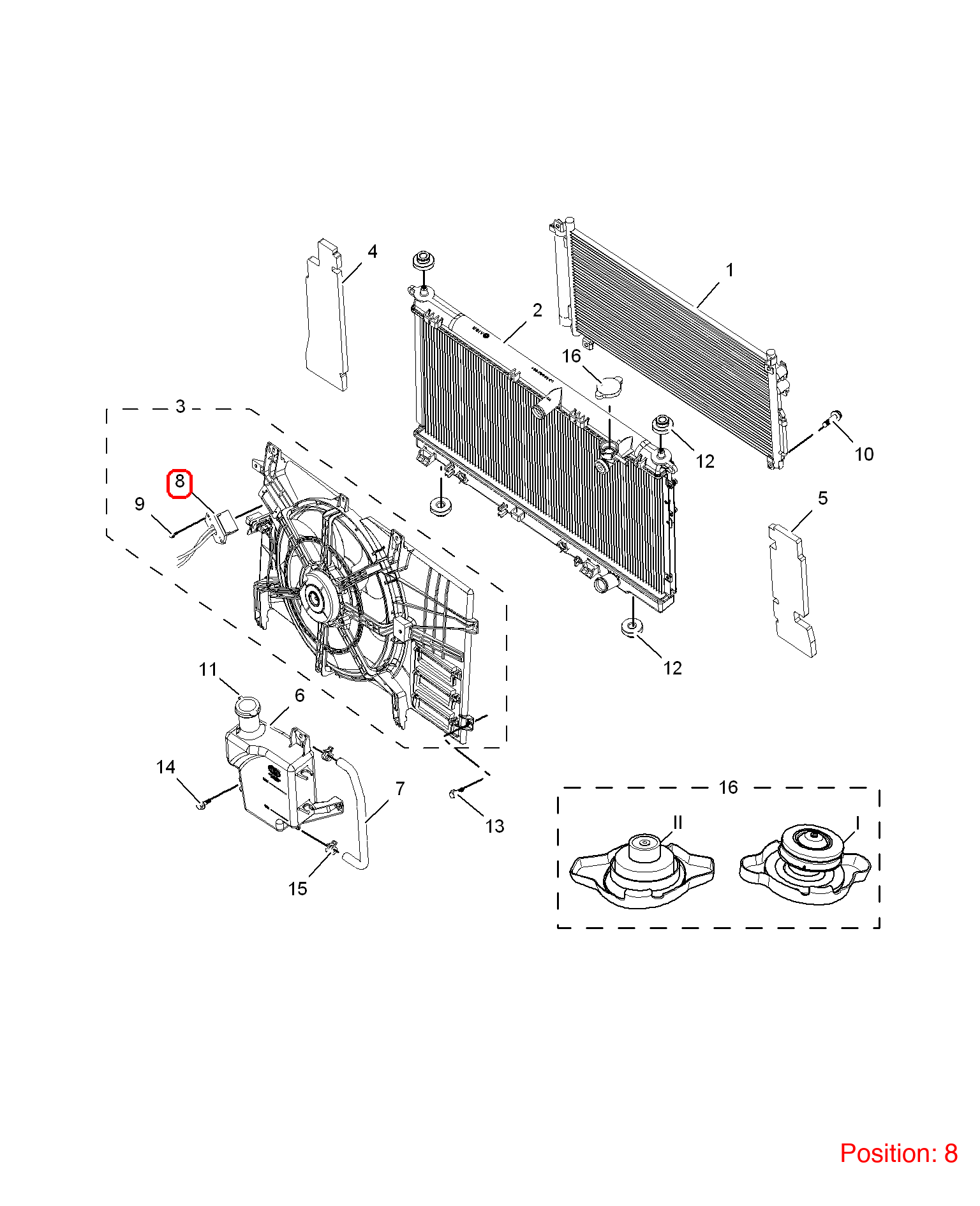 MG Fan computer OEM 50016403 FOR MG350 MG5 50016403-MG_OEM