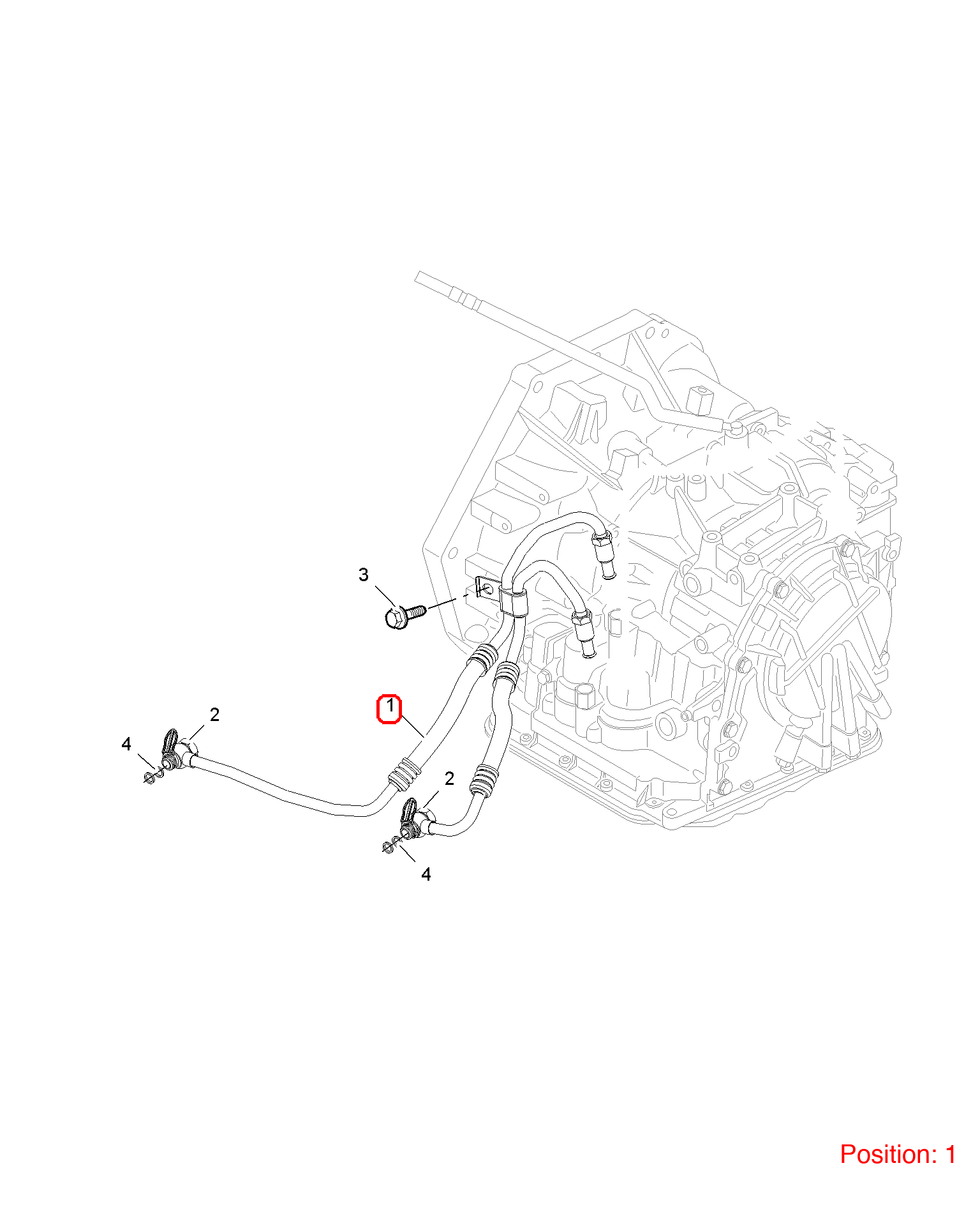 MG Transmission oil pipe OEM 50016500 FOR MG350 MG5 50016500-MG_OEM