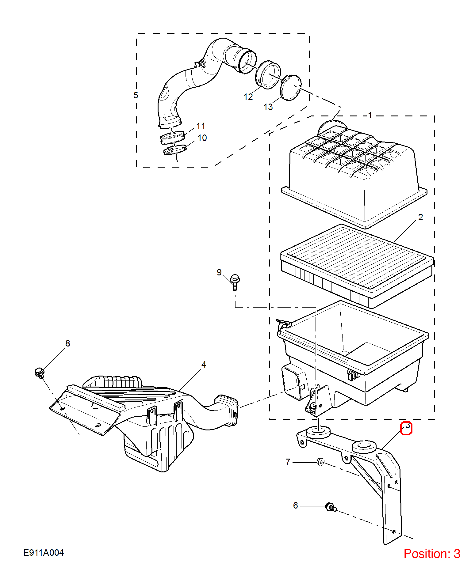 MG Air Filter Housing Bracket OEM 50016902 FOR MG350 MG5 50016902-MG_OEM