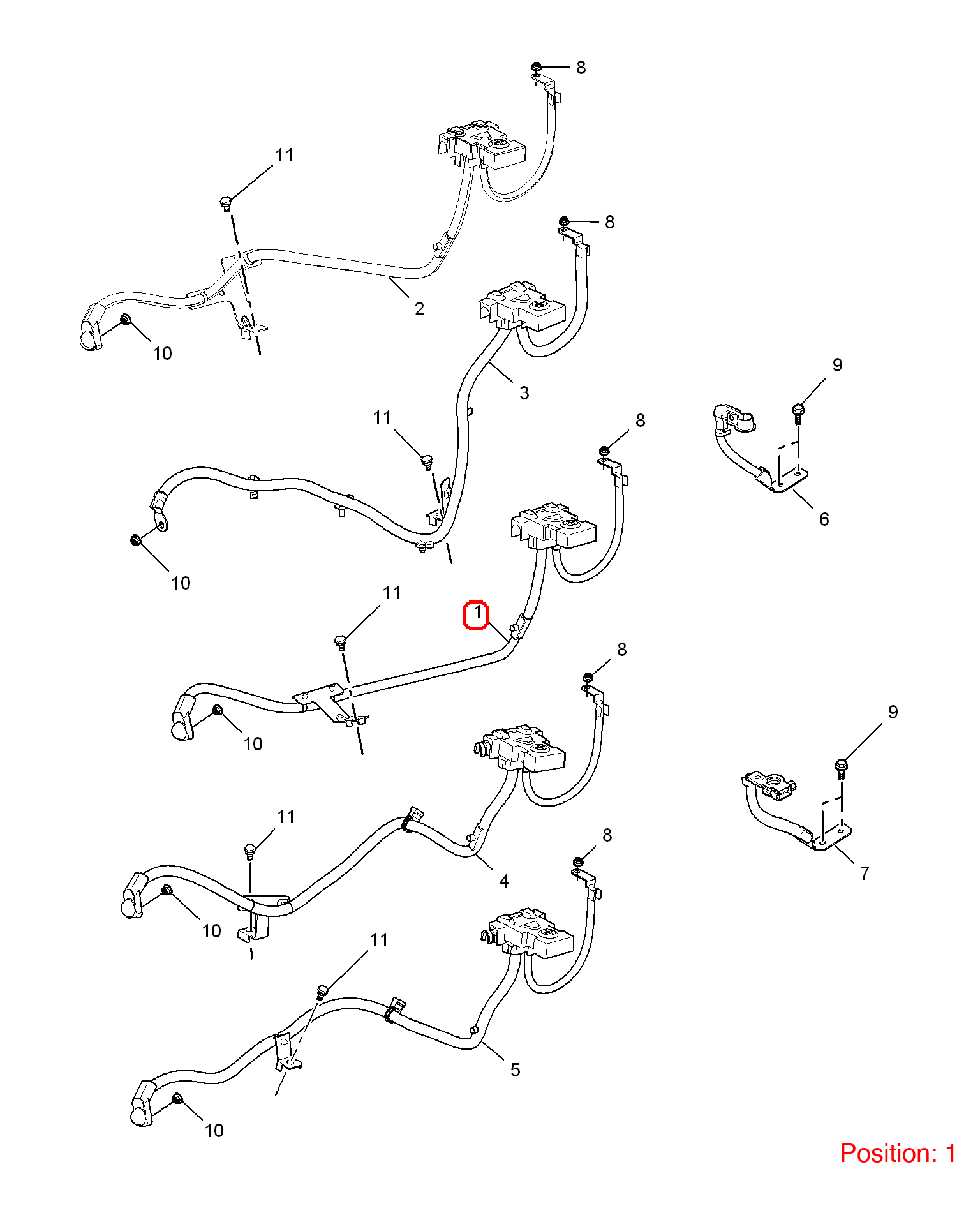 MG Positive wire OEM 50017002 FOR MG350 MG5 50017002-MG_OEM