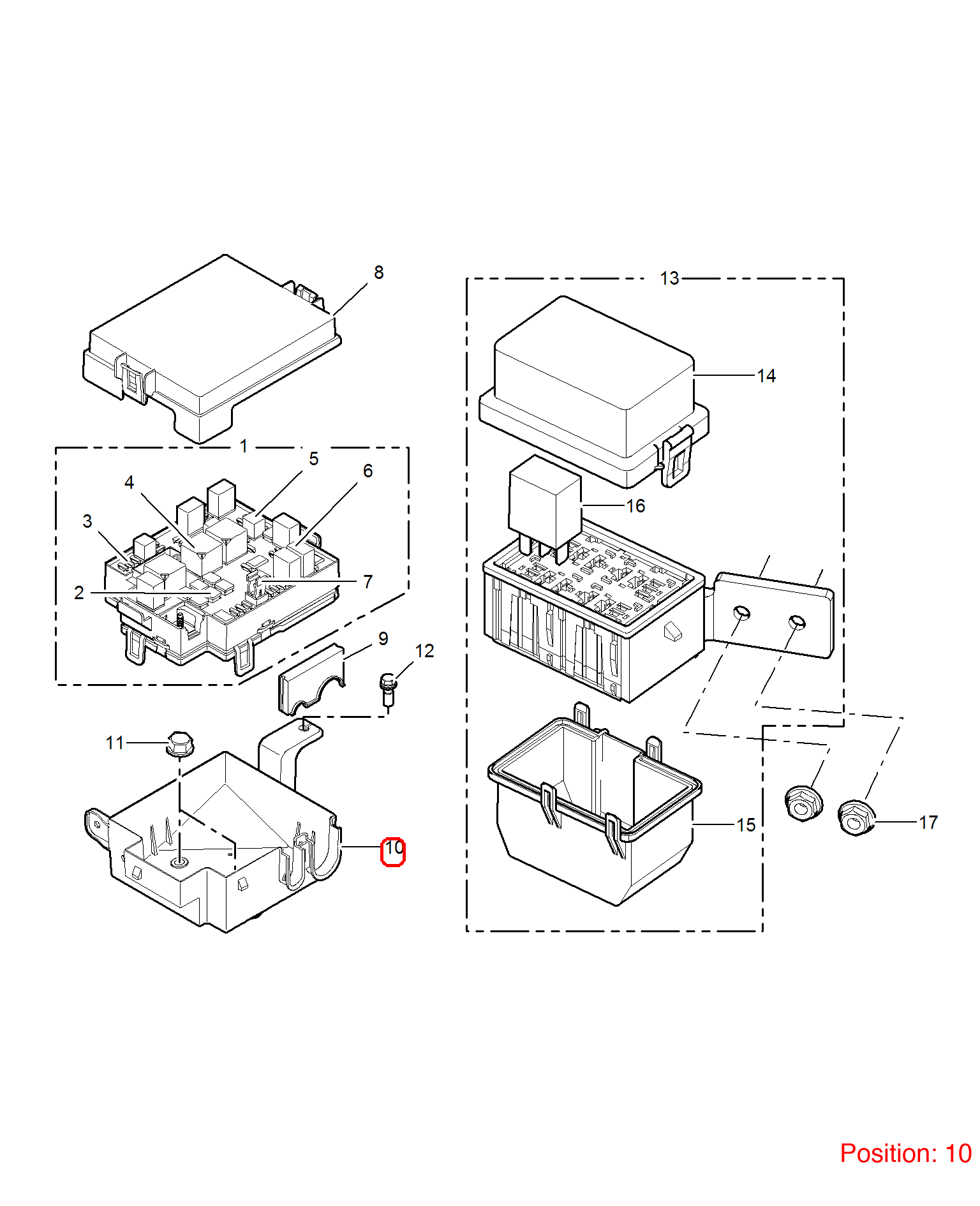 MG Fuse box base OEM 50017077 FOR MG350 50017077-MG_OEM