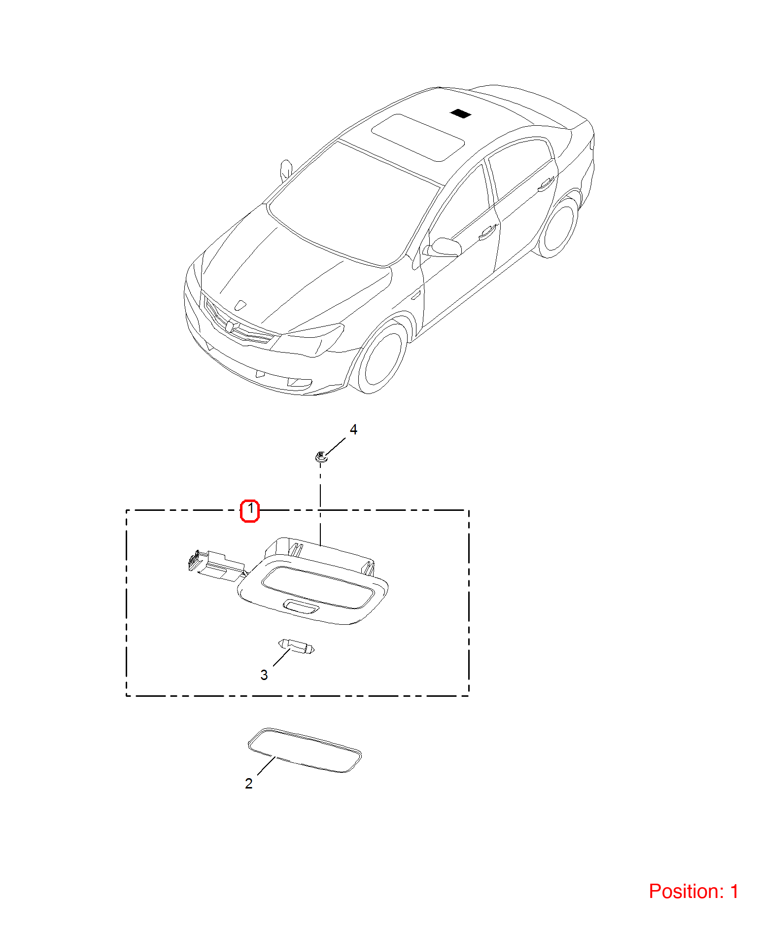 MG Reading light OEM 50018950ASA FOR MG350 50018950ASA-MG_OEM