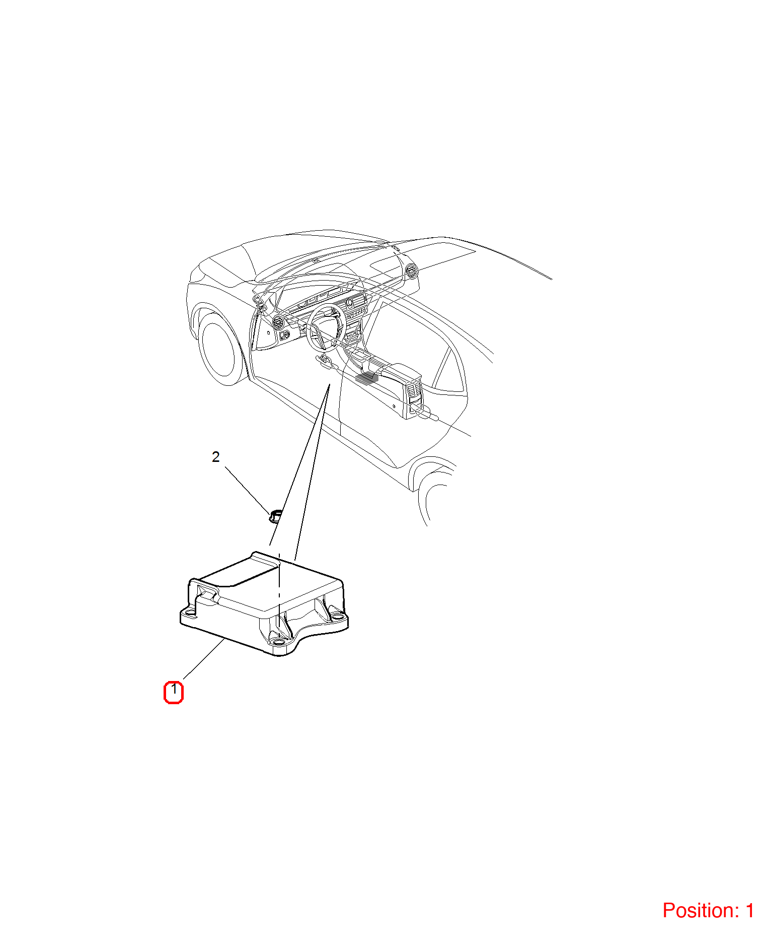 MG Airbag computer OEM 50019358 FOR MG350 50019358-MG_OEM