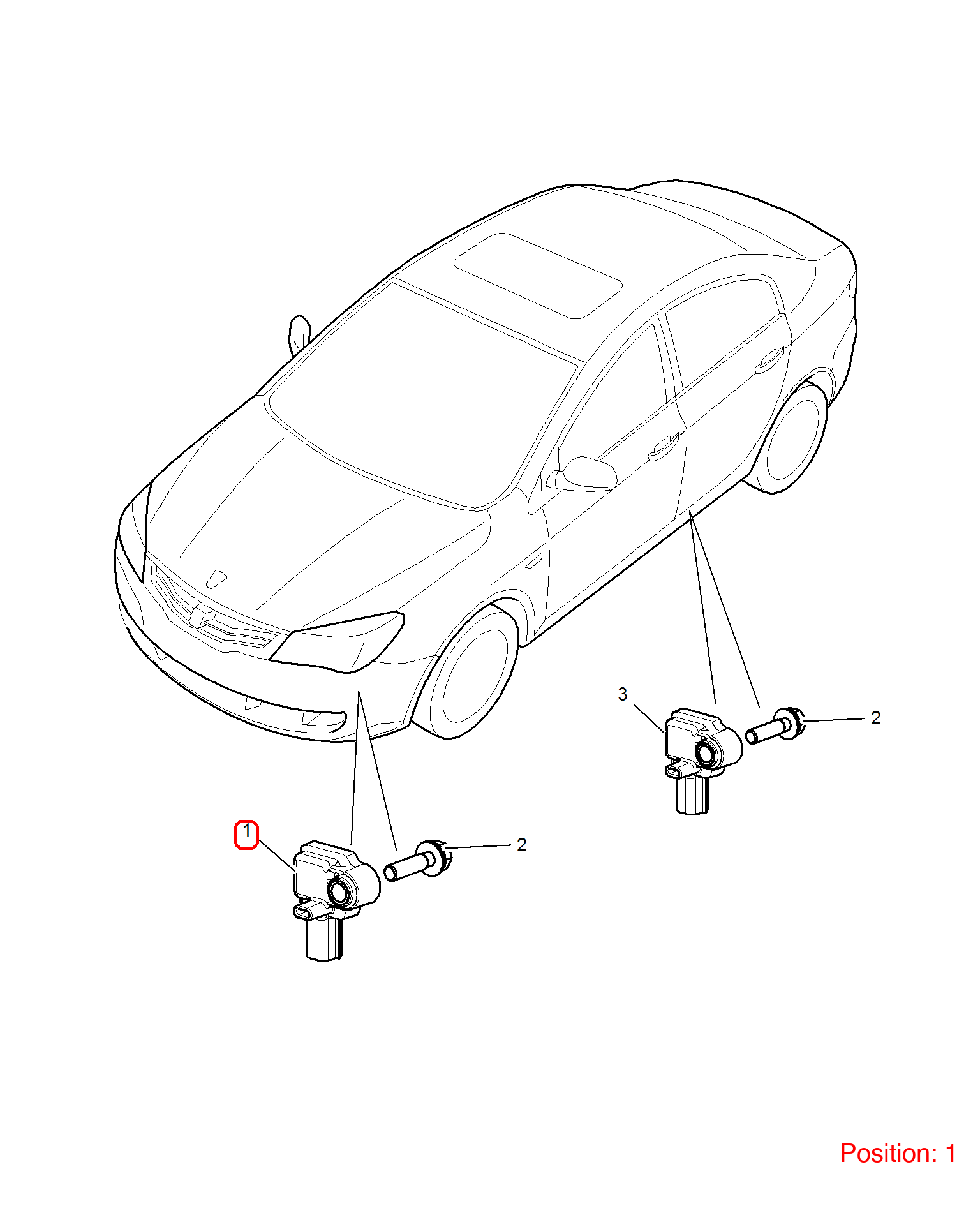 MG Collision sensor OEM 50019370 FOR MG350 50019370-MG_OEM