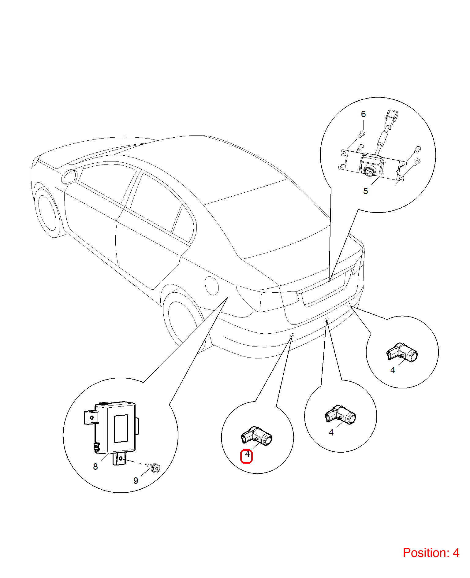 MG Parking Sensor OEM 50019510RSA FOR MG350 50019510RSA-MG_OEM