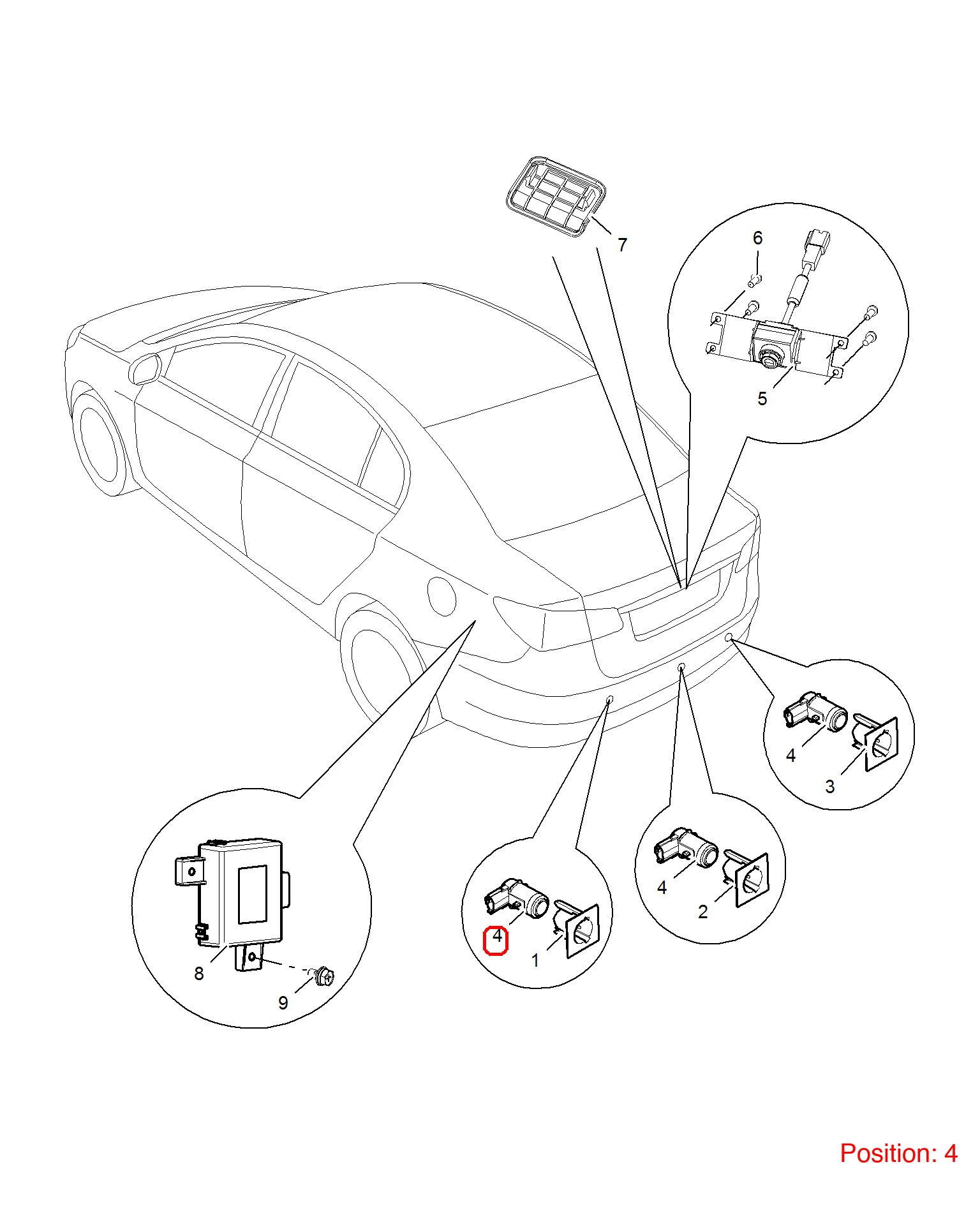 MG Parking Sensor OEM 50019510SSA FOR MG350 50019510SSA-MG_OEM