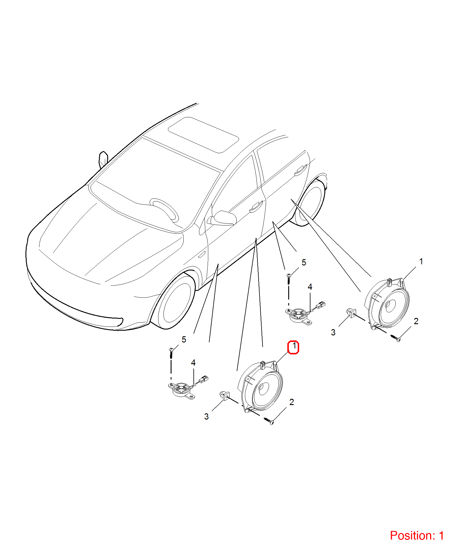MG Door speaker OEM 50019900 FOR MG350 MG5 50019900-MG_OEM