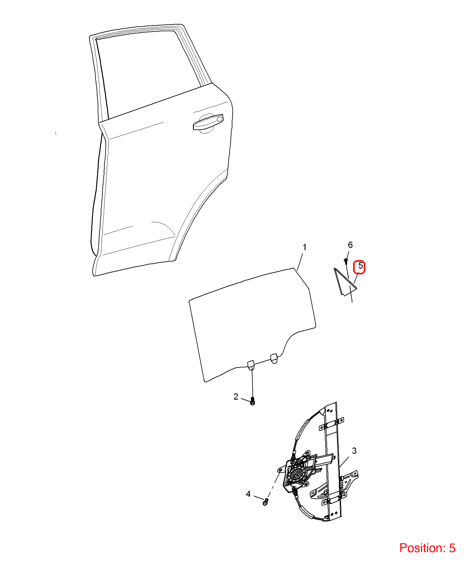 MG Triangular Glass Frame OEM 50030189 FOR MG 50030189-MG_OEM