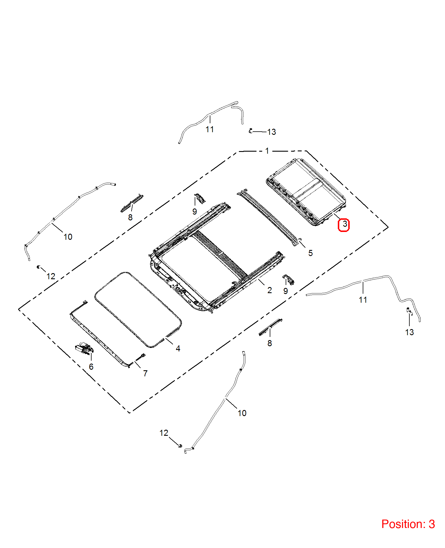 MG Sunroof sunshade OEM 50030234ESA FOR MG350 MG5 50030234ESA-MG_OEM