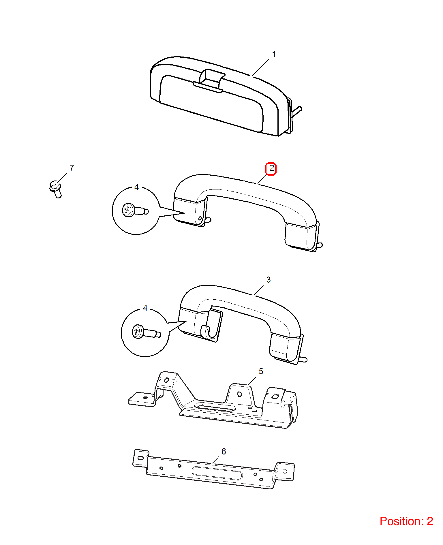 MG Roof handle OEM 50030352ASA FOR MG350 MG5 50030352ASA-MG_OEM