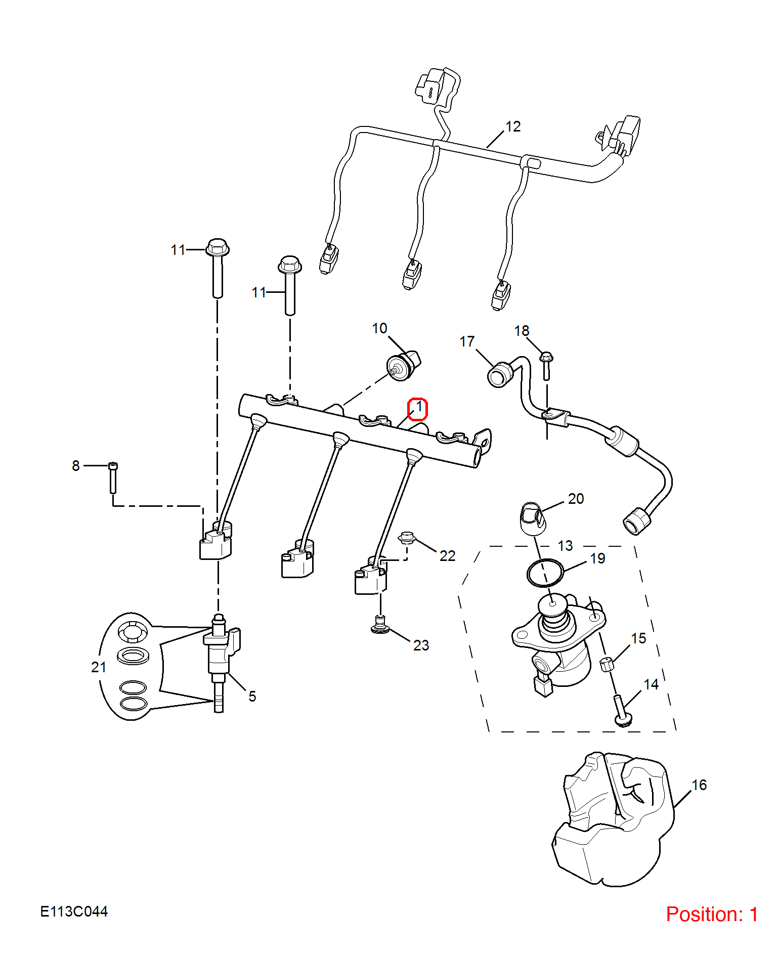 MG Fuel distribution pipe OEM 55484505 FOR MG 55484505-MG_OEM