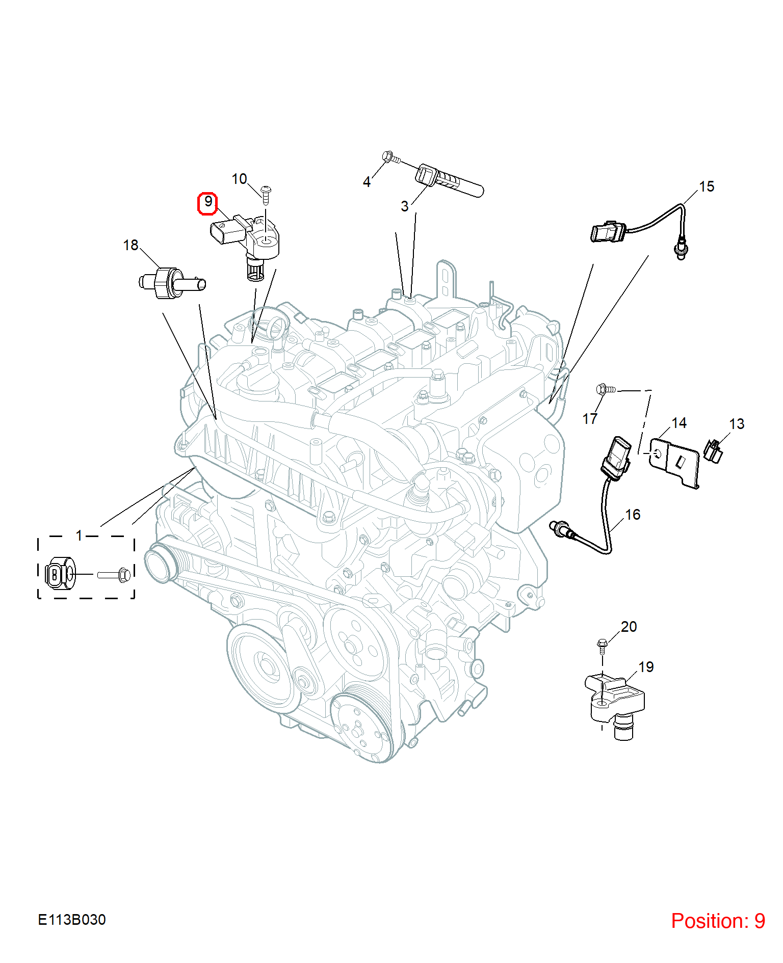 MG Intake air pressure sensor OEM 55569992 FOR MG RX5 55569992-MG_OEM