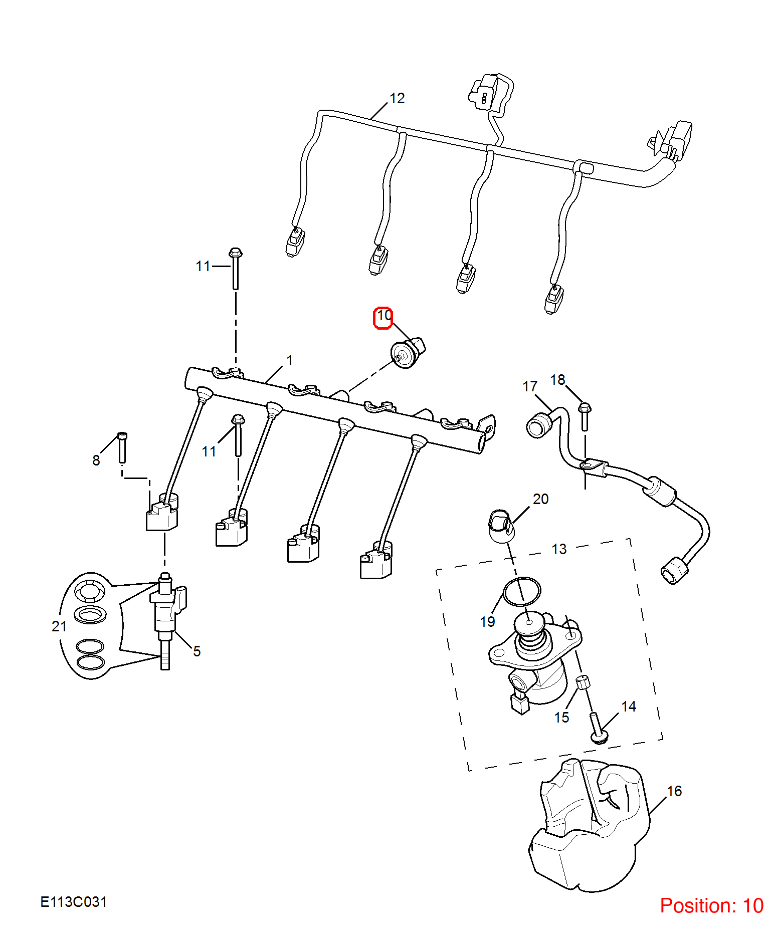 MG Fuel pressure sensor OEM 55577400 55577400-MG_OEM