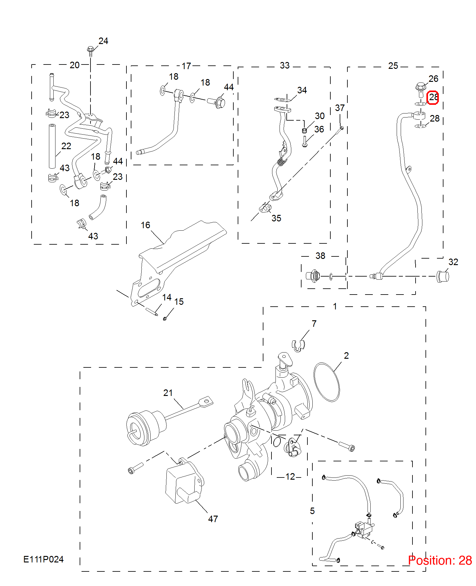 MG Turbocharger oil pipe gasket OEM 55584486 FOR MG RX5 MG6 55584486-MG_OEM