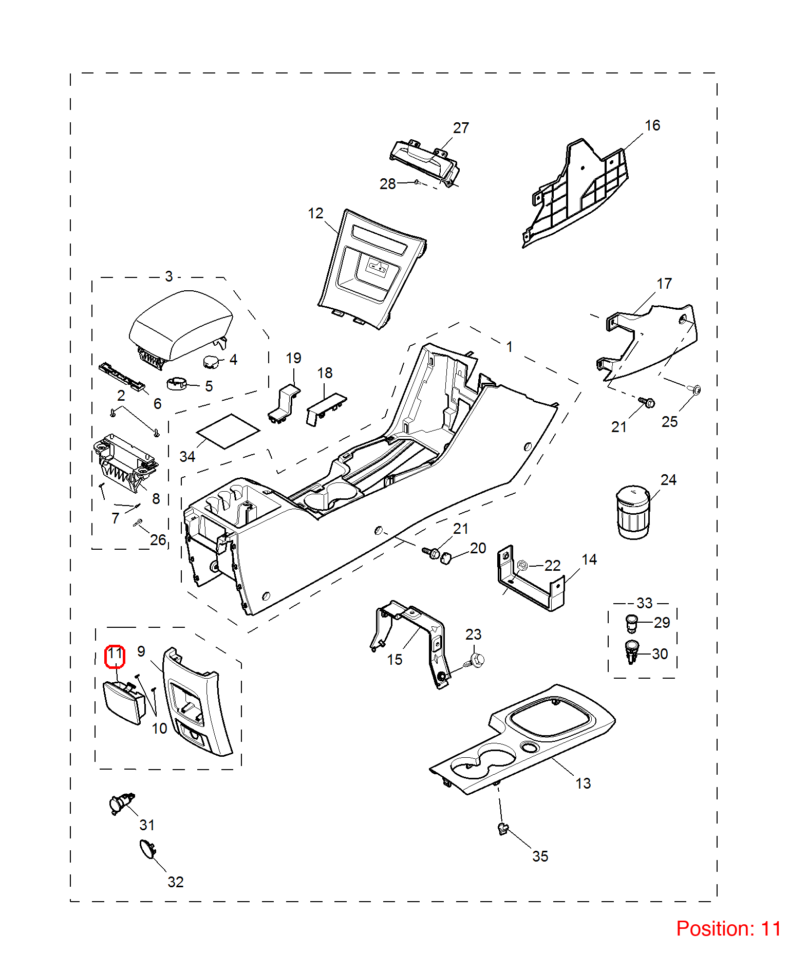 MG Ashtray OEM 70000693ASA FOR MG350 70000693ASA-MG_OEM