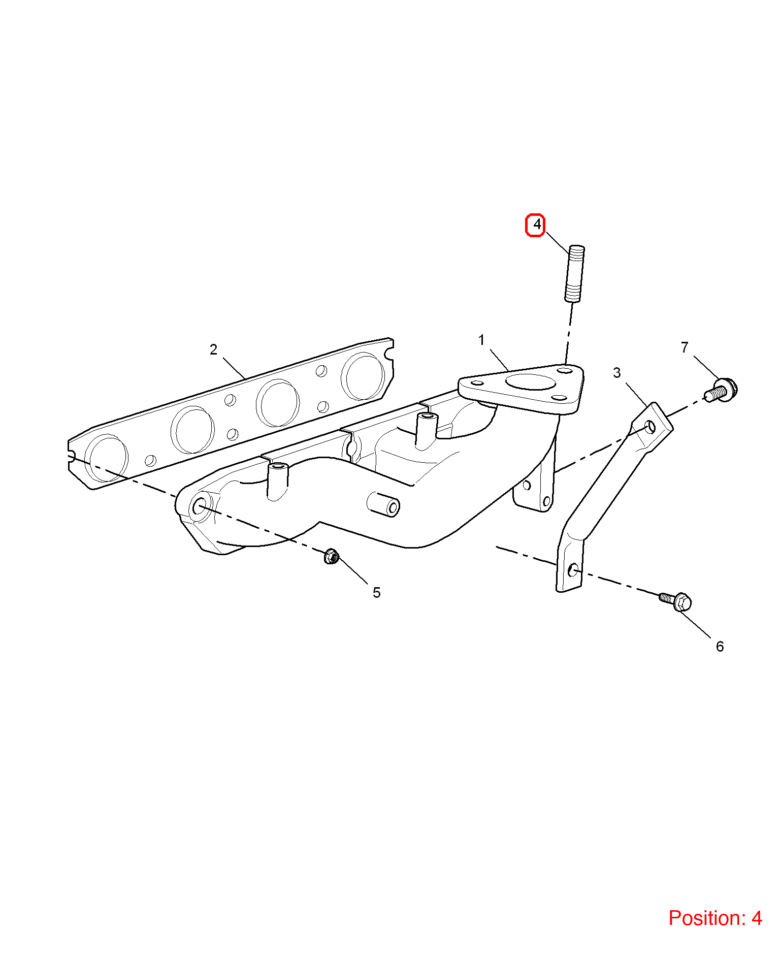 MG Exhaust pipe screw OEM 90003714 FOR MG6 MG550 90003714-MG_OEM