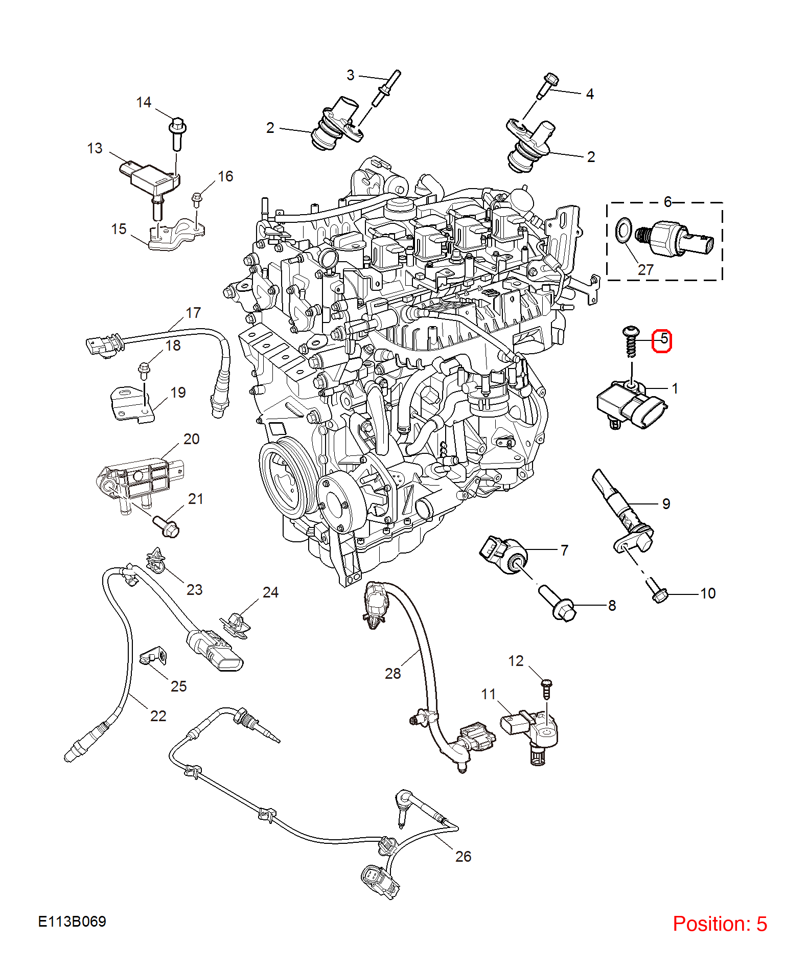 MG Screw OEM 90006320 FOR MG RX5 MG5 MG6 90006320-MG_OEM