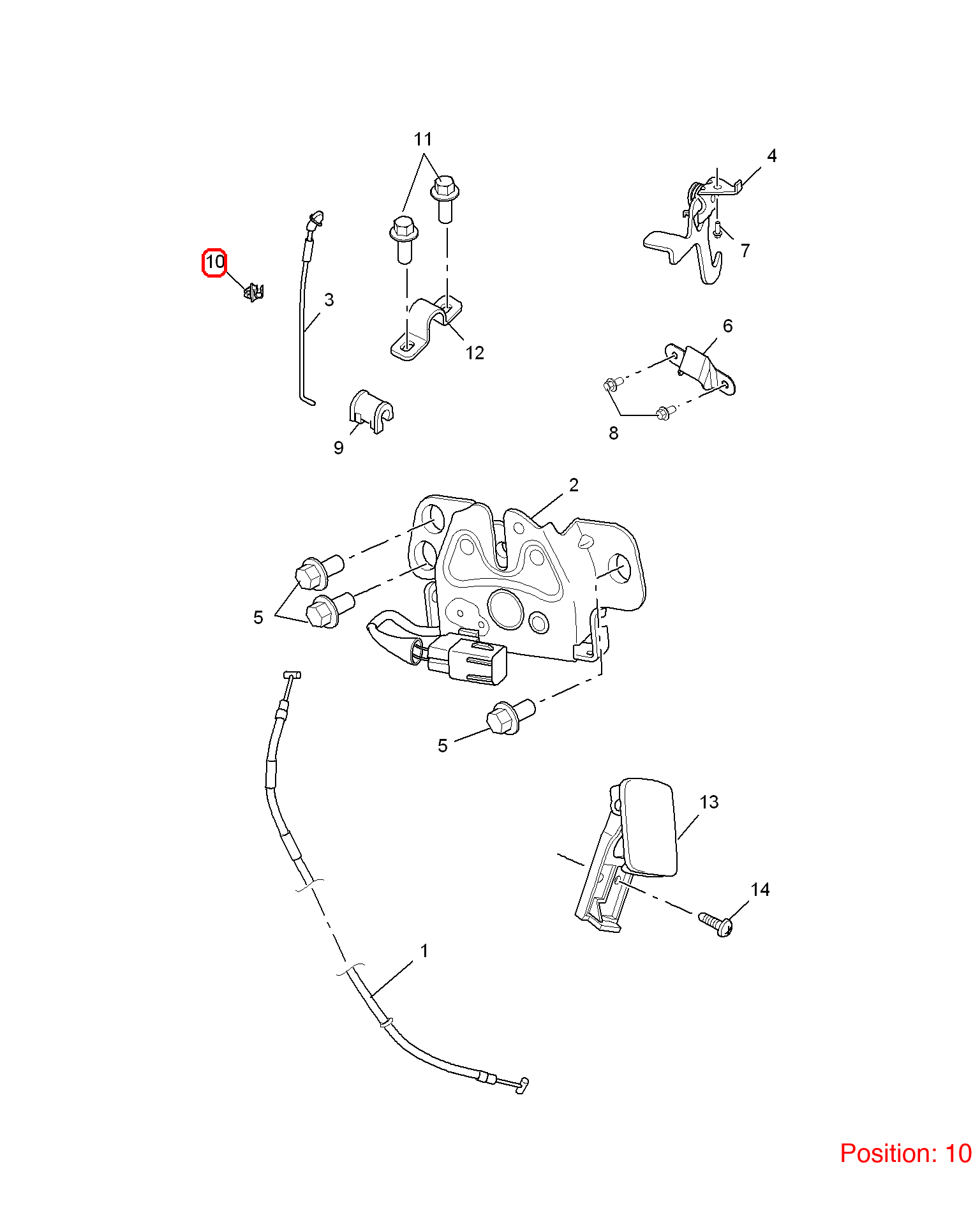 MG Bonnet/hood prop rod bracket OEM 91000401 FOR MG RX5 91000401-MG_OEM