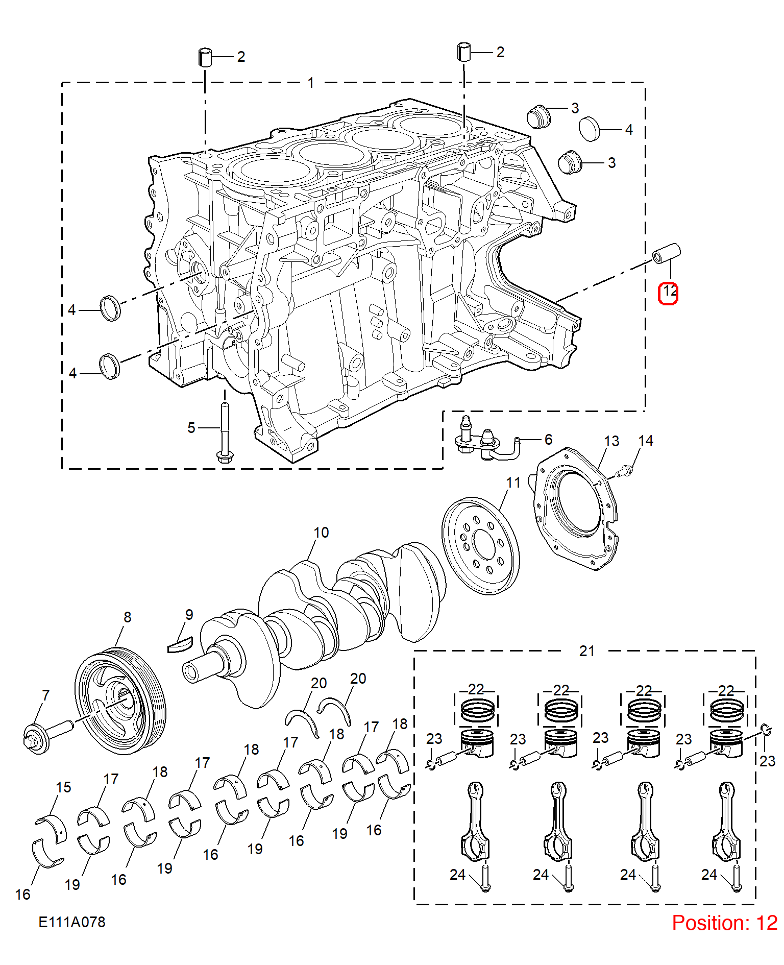 MG Positioning pin OEM 99000181 FOR MG5 99000181-MG_OEM