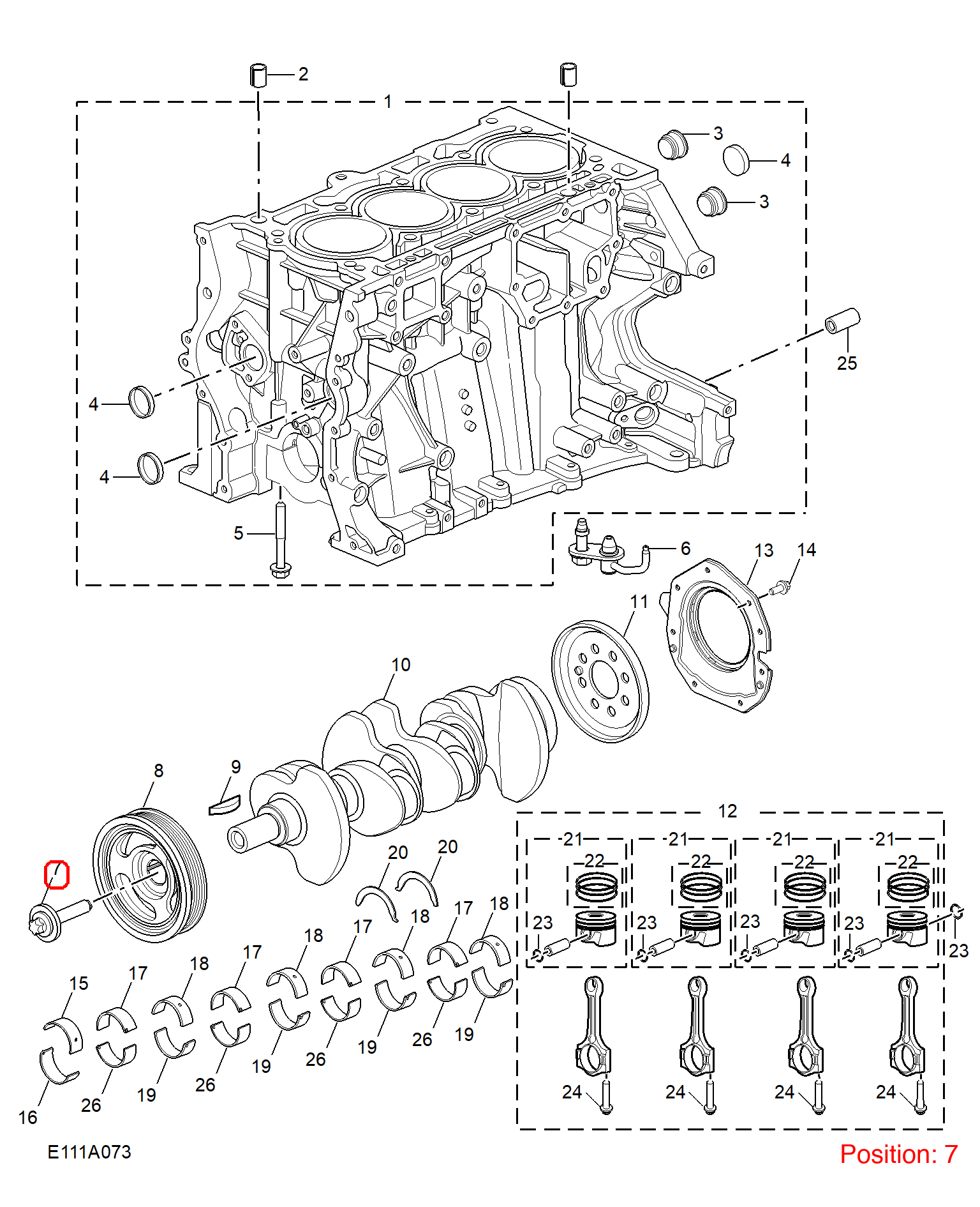 MG Crankshaft pulley screw OEM 99000219 FOR MG5 99000219-MG_OEM