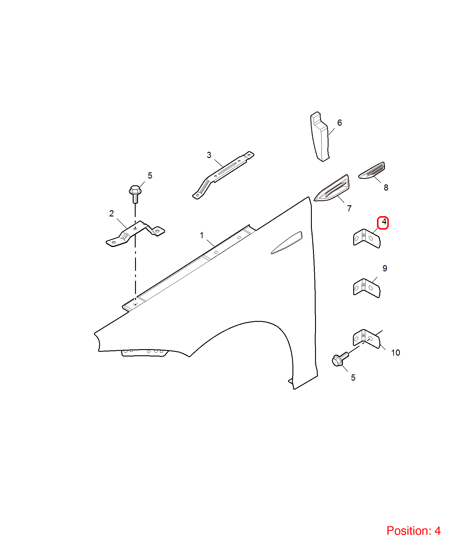 MG Fender Bracket OEM AAAS1150A FOR MG6 MG550 MG750 AAAS1150A-MG_OEM