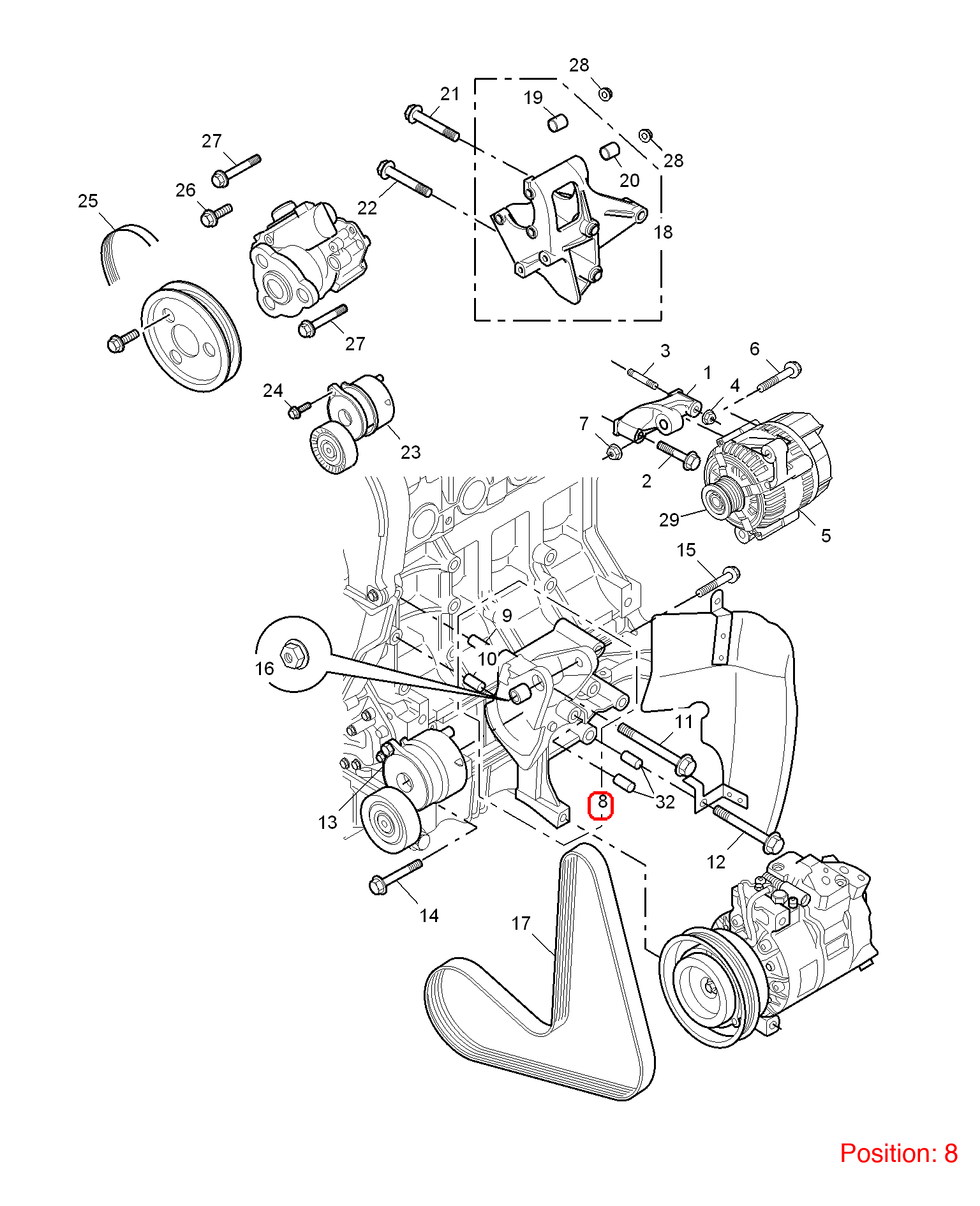 MG Generator bracket OEM BKT200133 FOR MG6 MG550 BKT200133-MG_OEM