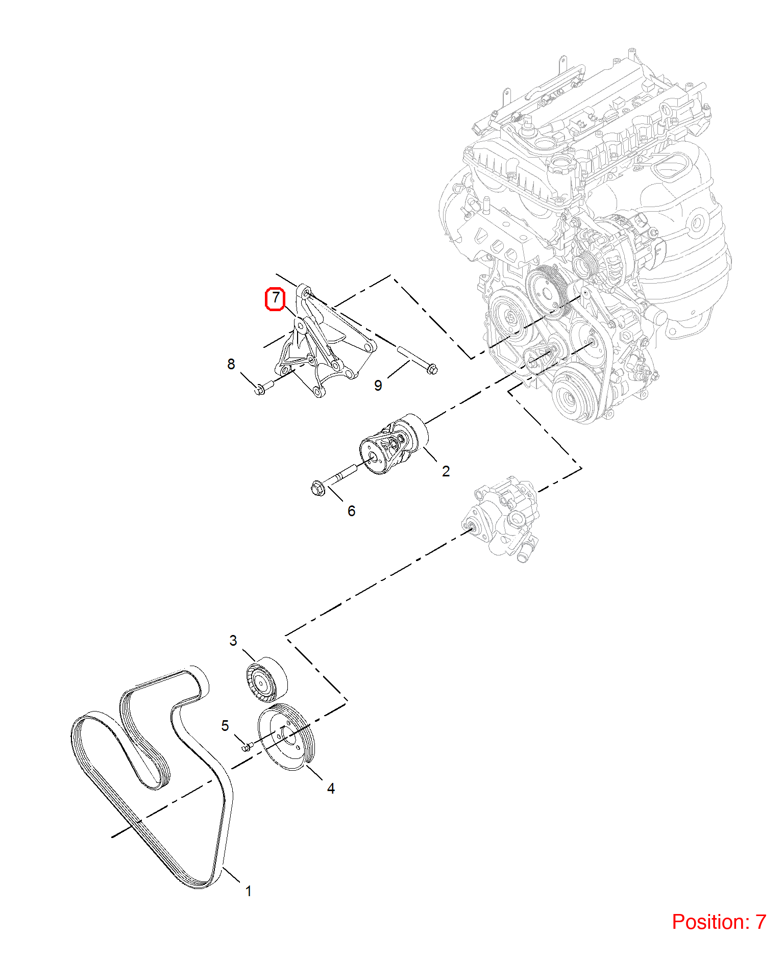 MG Power steering pump bracket OEM BKT200140 FOR MG3 MG350 MG5 BKT200140-MG_OEM