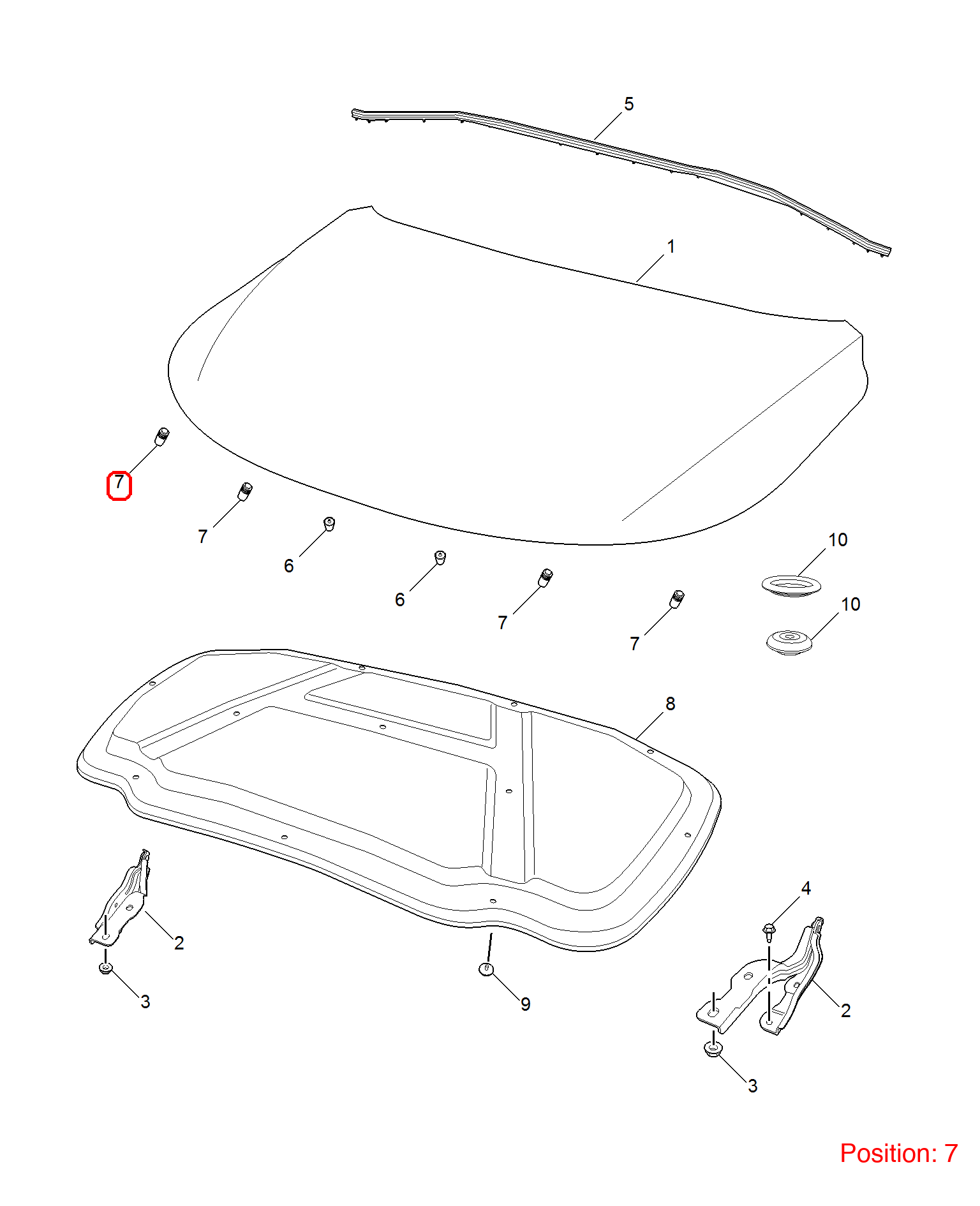 MG Hood Buffer Adjuster OEM CKM90061B FOR MG750 MG6 CKM90061B-MG_OEM