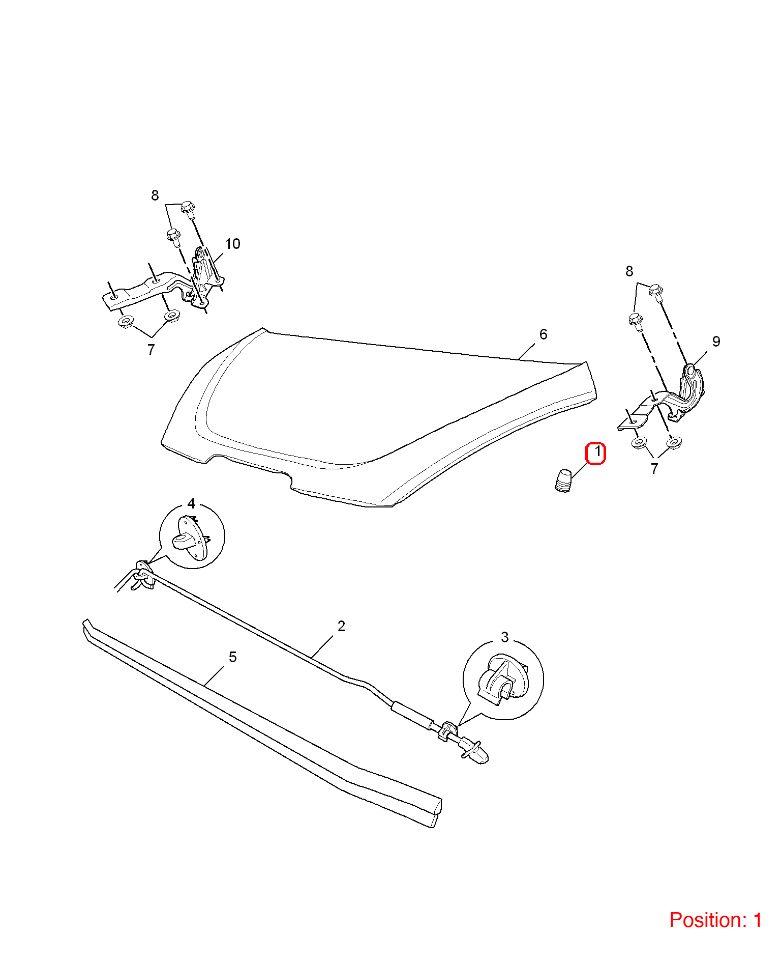 MG Tailgate buffer adhesive OEM K7148511100 FOR MG350 MG5 MG RX5 RX8 K7148511100-MG_OEM