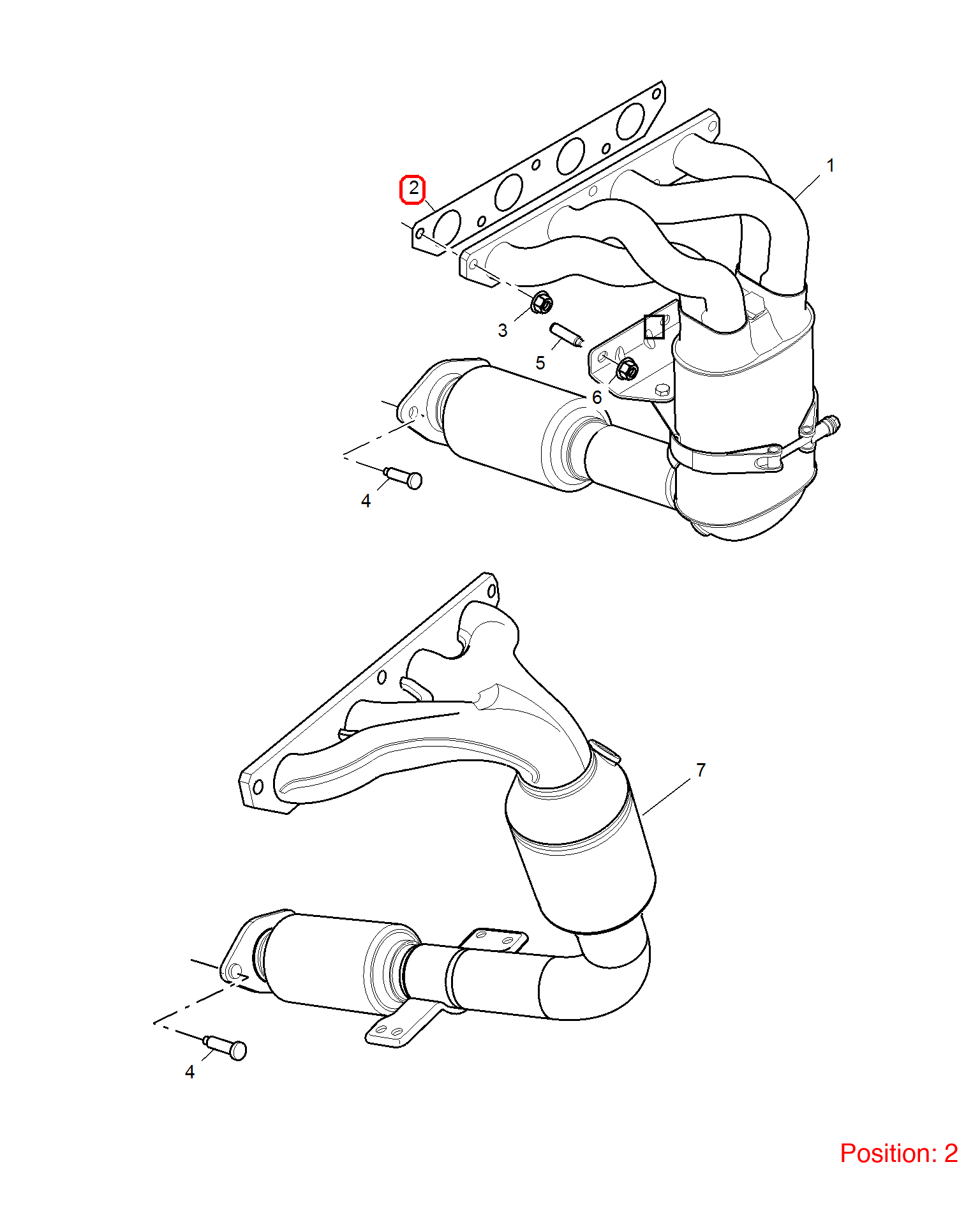 MG Exhaust Manifold Gasket OEM LKG100551 FOR MG6 LKG100551-MG_OEM