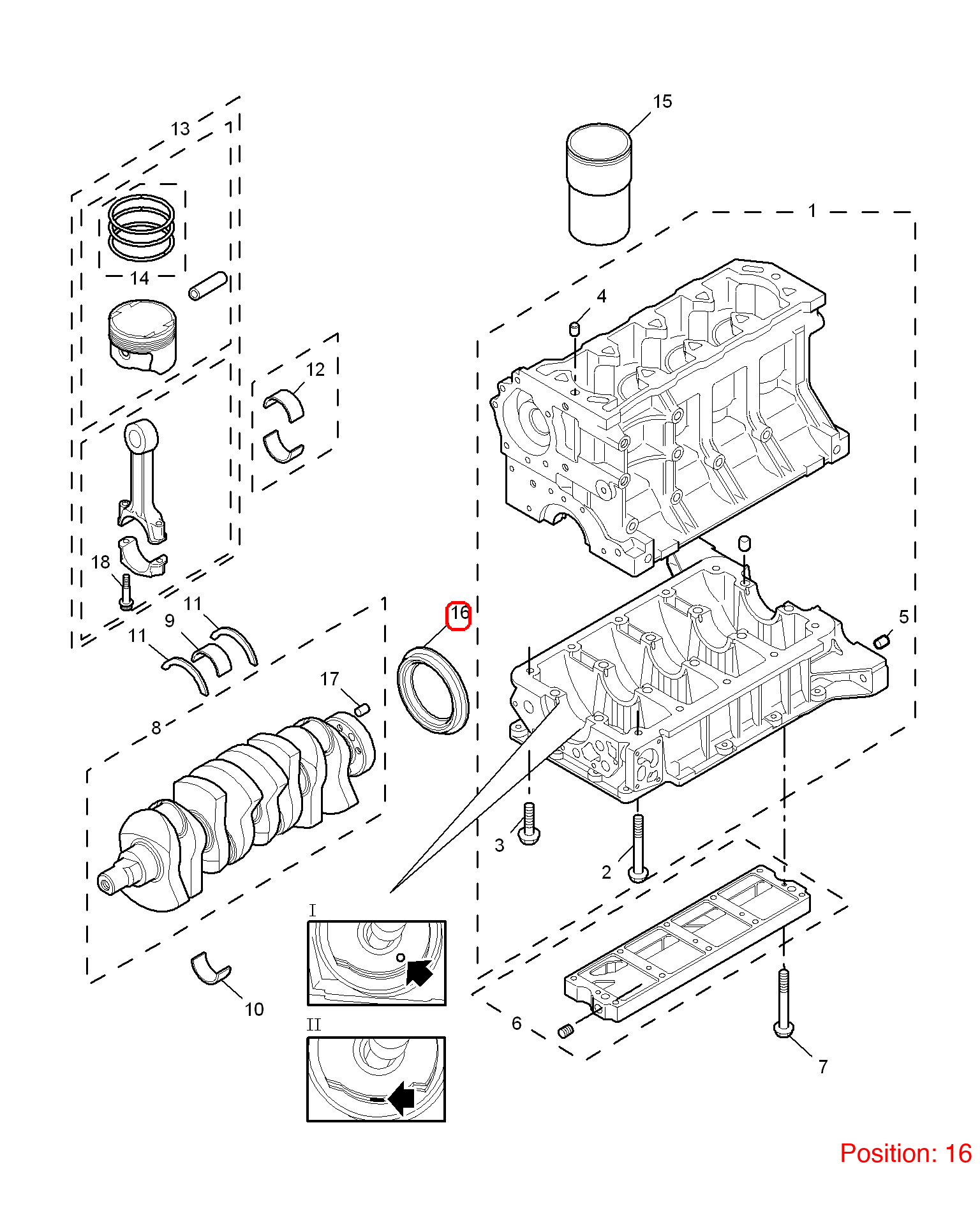 MG Crankshaft oil seal OEM LUF000050 FOR MG6 MG550 LUF000050-MG_OEM