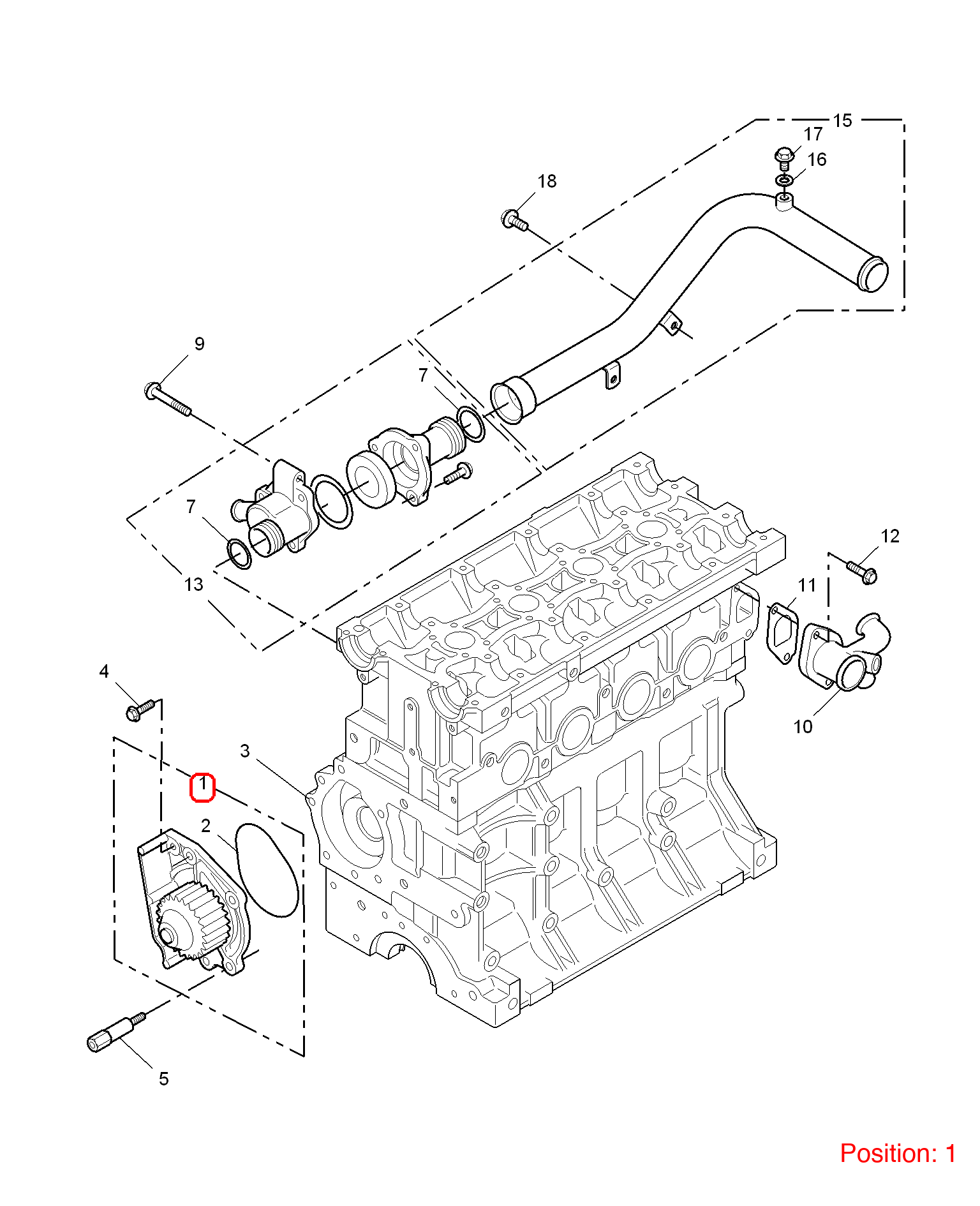 MG Water pump assembly OEM PEB102510 FOR MG6 MG550 PEB102510-MG_OEM