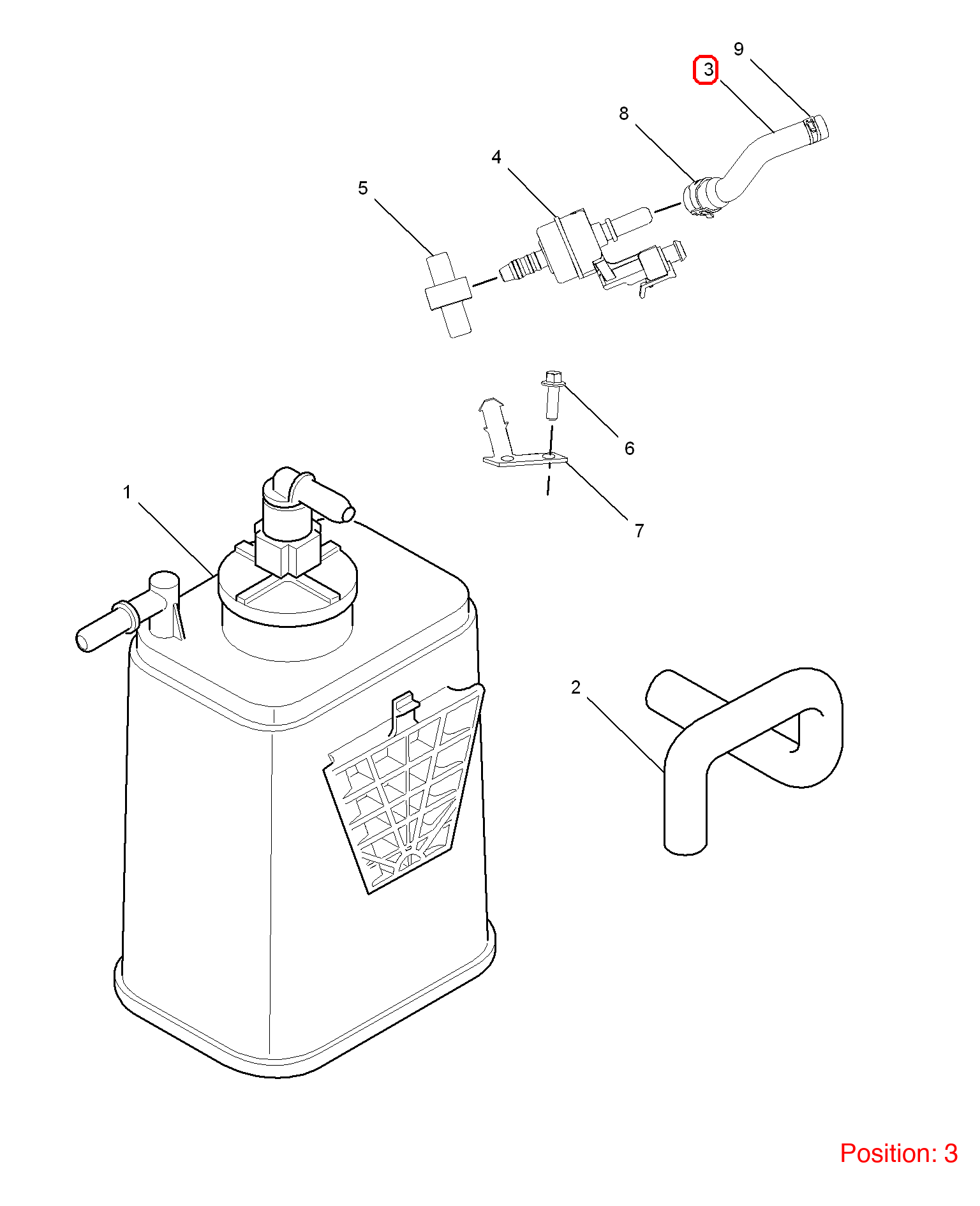 MG Activated carbon canister ventilation pipe OEM PIP200078 FOR MG3 MG350 MG5 PIP200078-MG_OEM