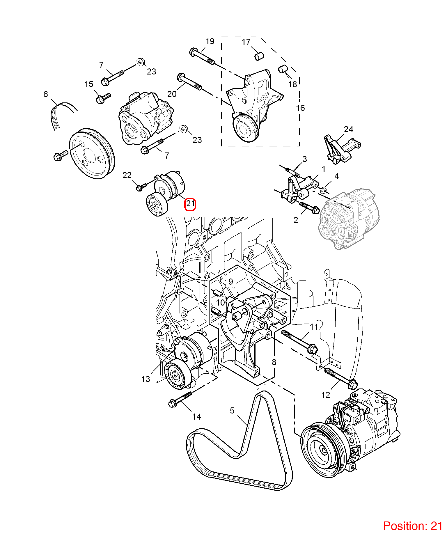MG Belt tensioner OEM PQG100180 FOR MG6 MG550 PQG100180-MG_OEM