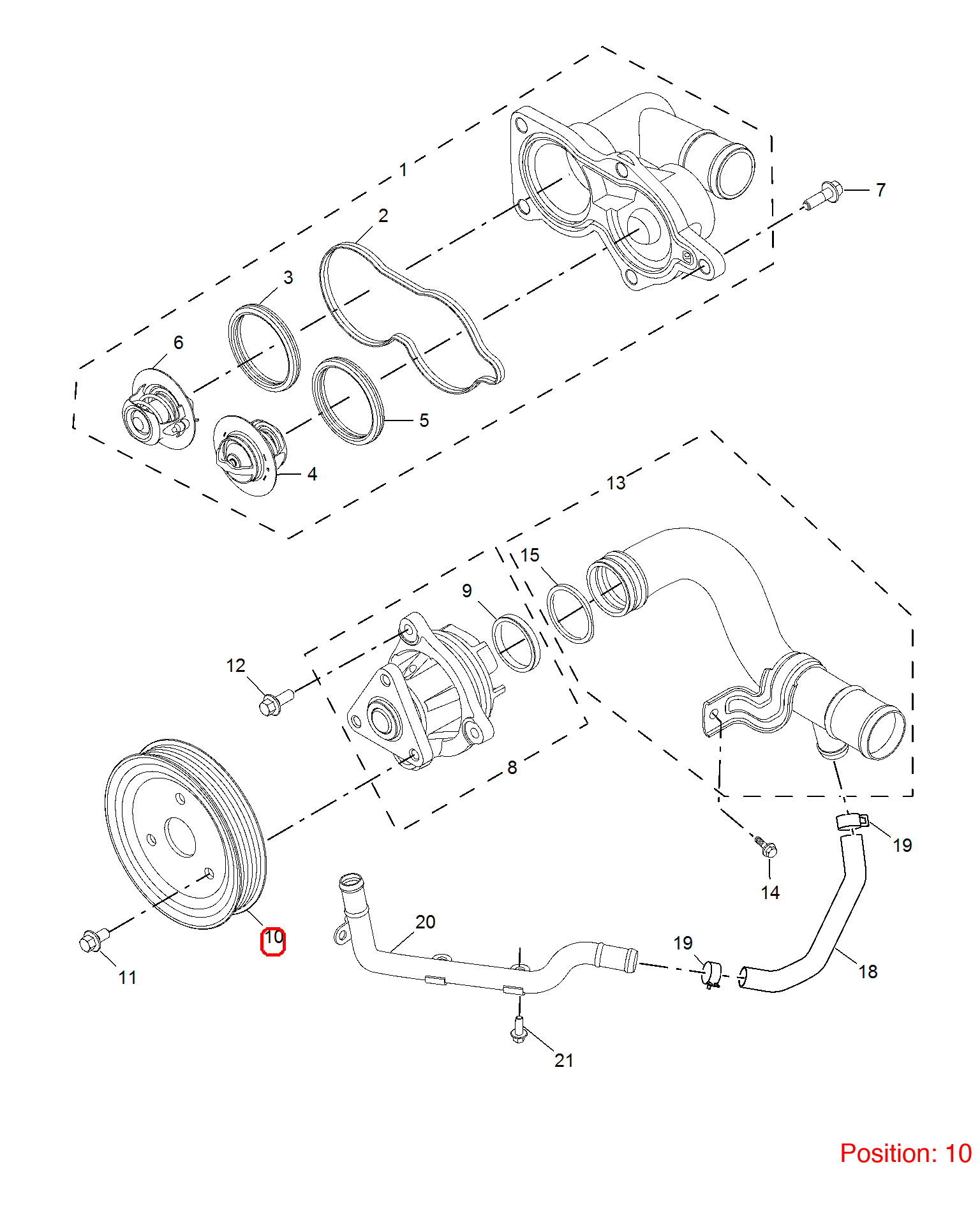 MG Water pump pulley OEM PUL200012 FOR MG3 MG350 MG5 PUL200012-MG_OEM
