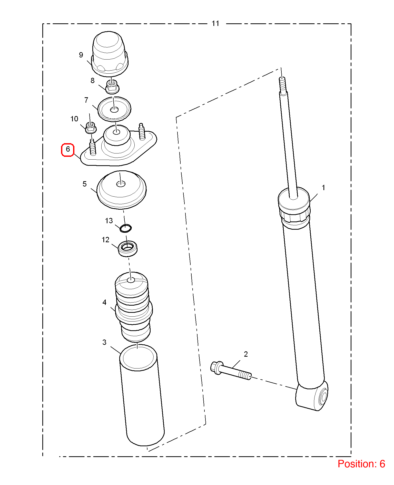 MG Shock Absorber Top Mount OEM RPF100060 FOR MG6 MG550 MG750 RPF100060-MG_OEM