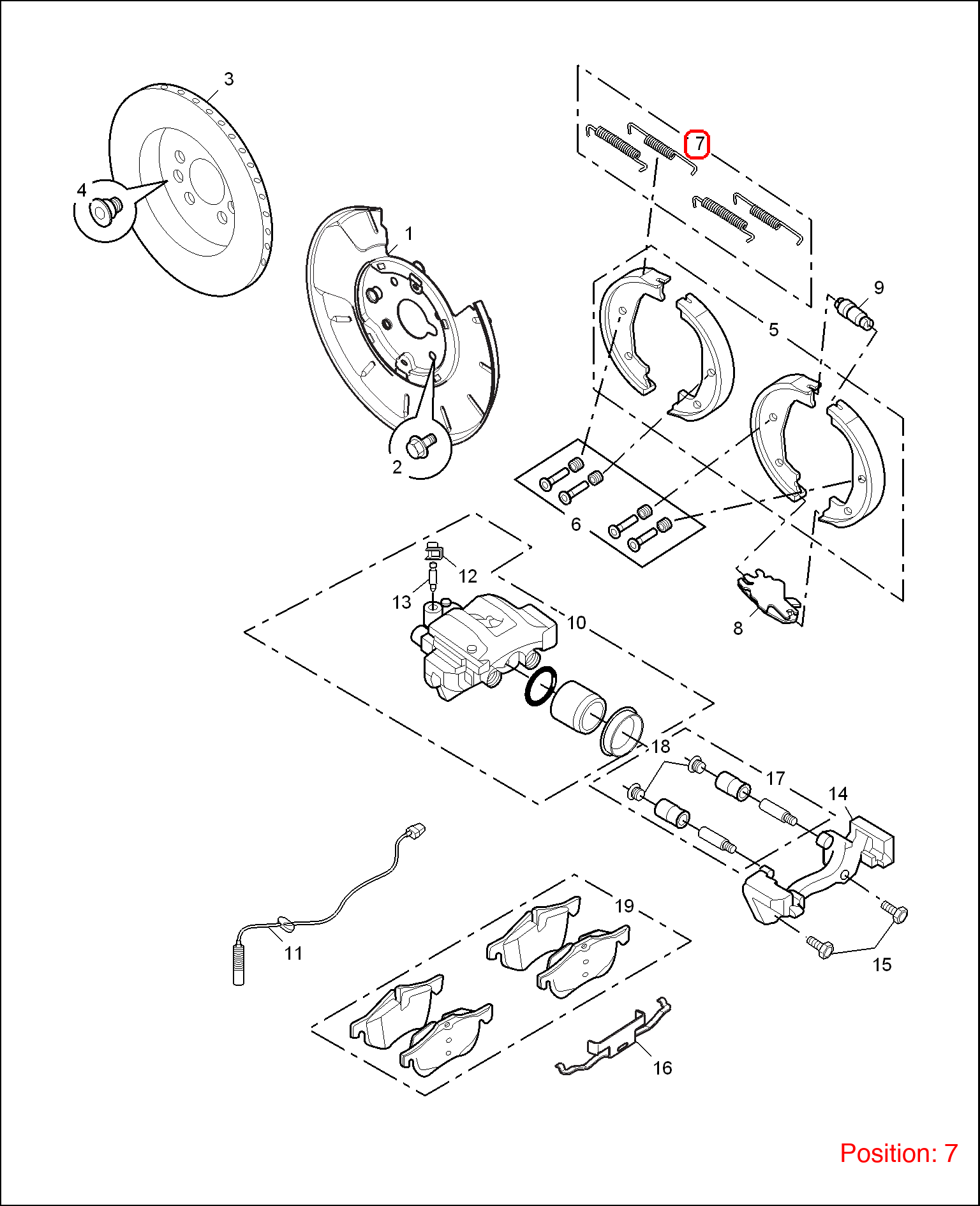 MG Brake pad springs OEM SMKS0020A FOR MG6 MG550 SMKS0020A-MG_OEM