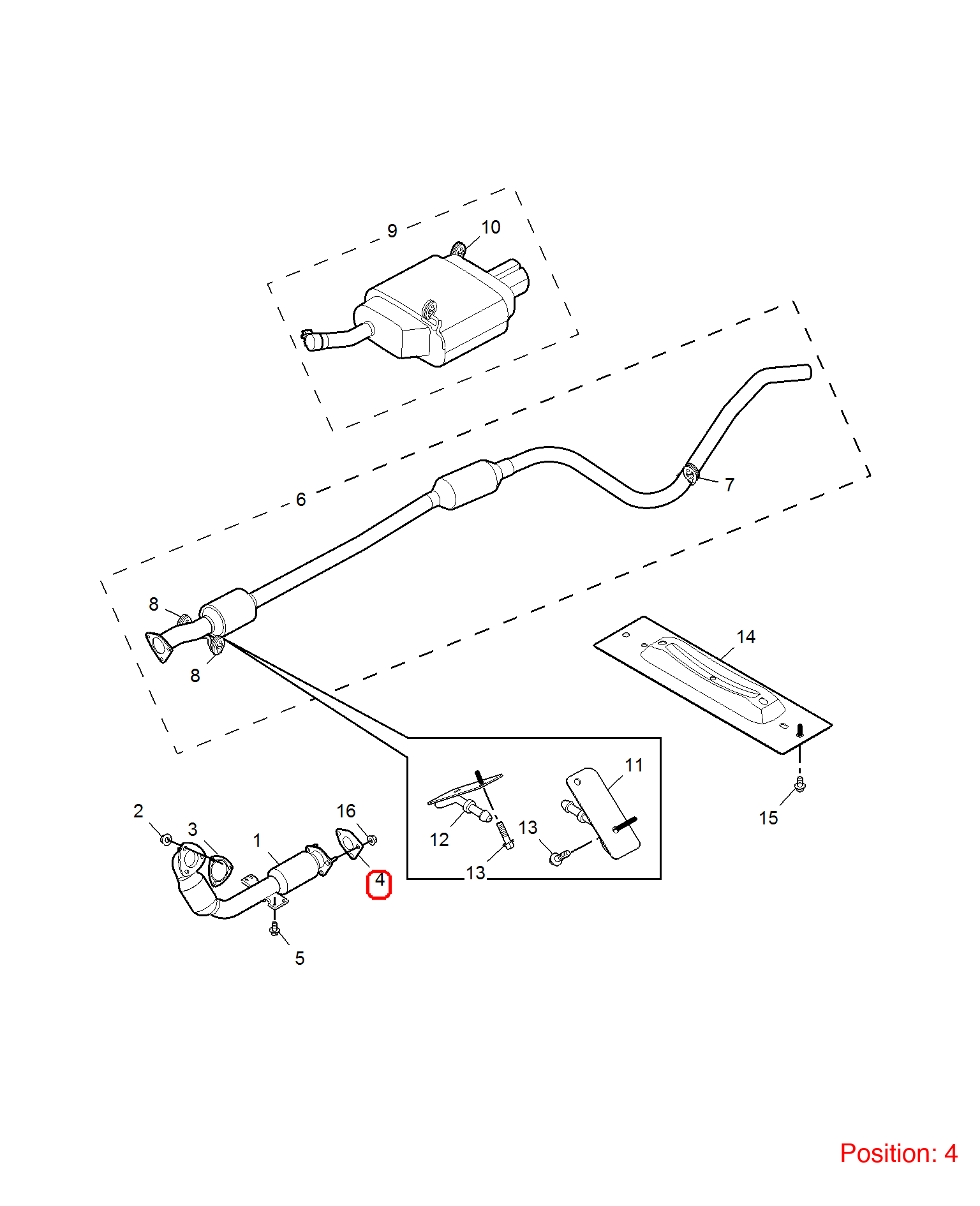 MG Exhaust Catalytic Converter Gasket OEM WCM90019A FOR MG6 MG550 MG750 WCM90019A-MG_OEM