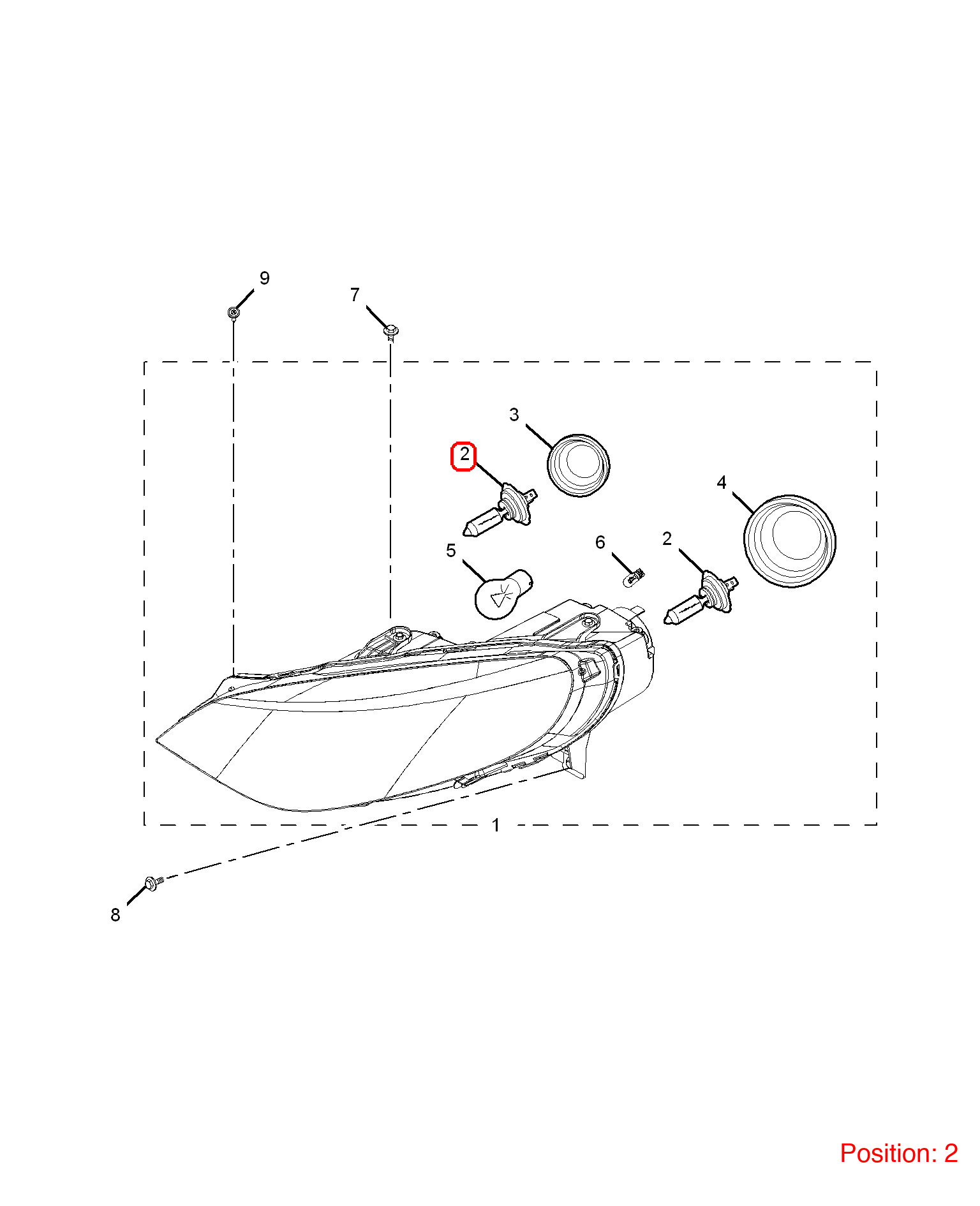 MG Light bulb OEM XBCS0070A FOR MG6 MG550 MG750 XBCS0070A-MG_OEM
